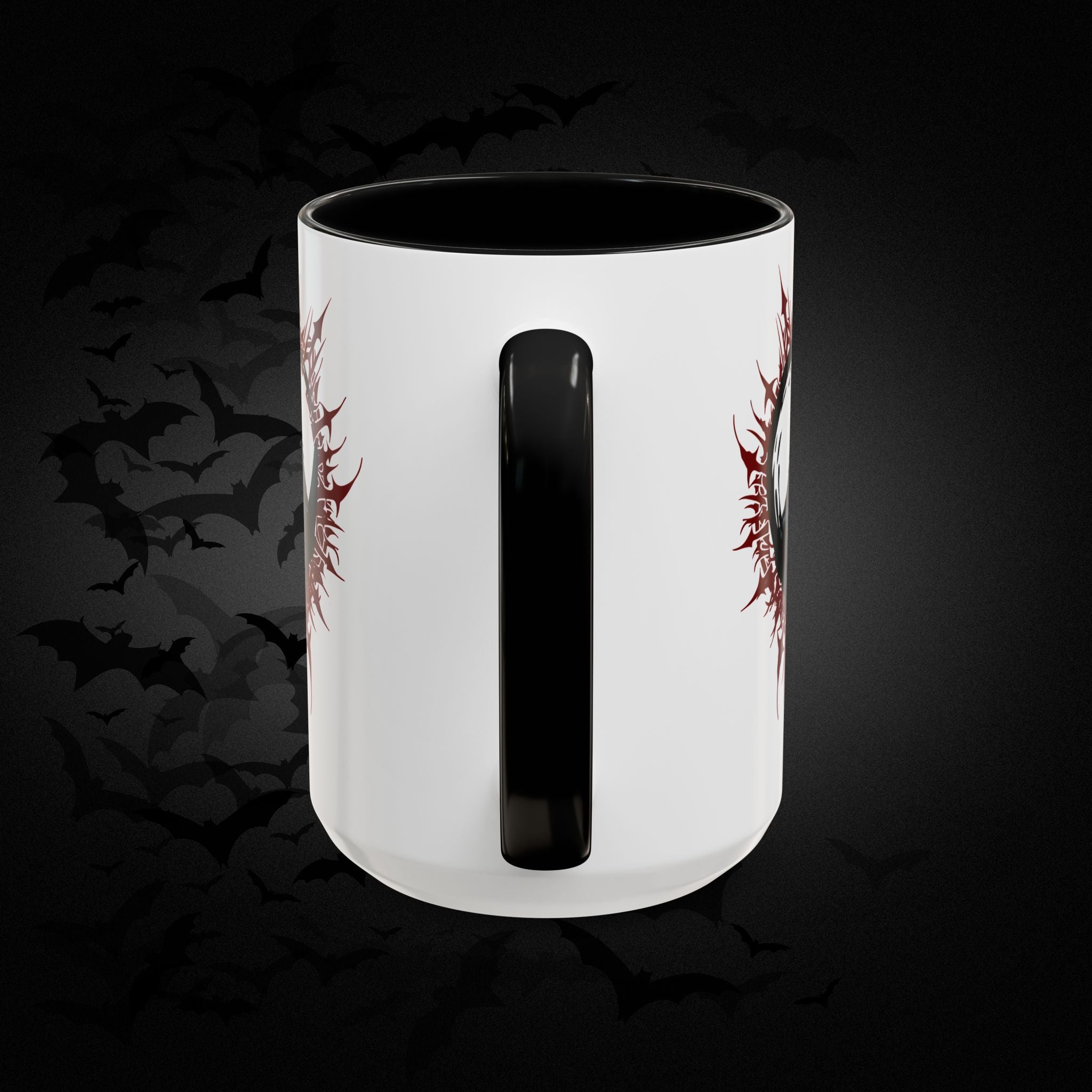 Raven Heart Gothic Coffee Mug — Dark Romance Corvid Design