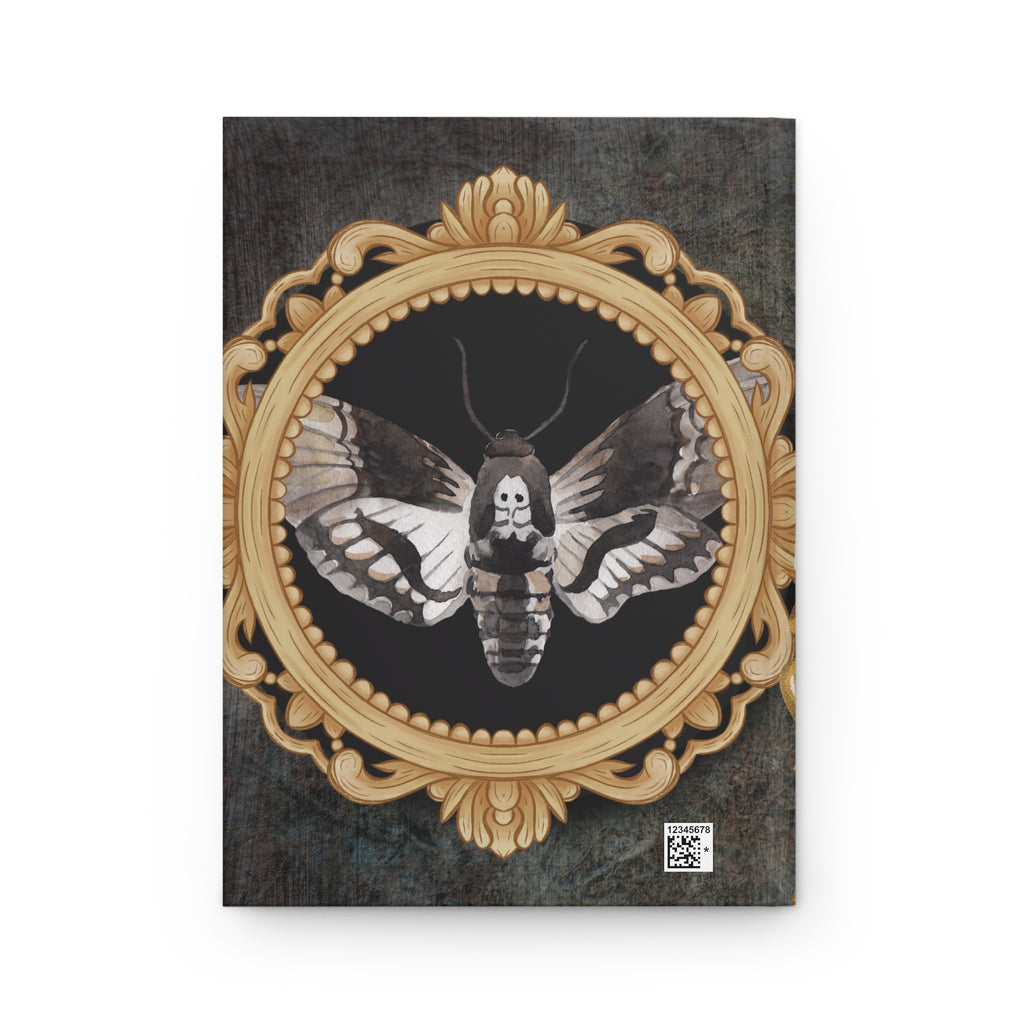 Gothic Death's Head Moth Journal — Gold Cameo Hardcover Spell Book