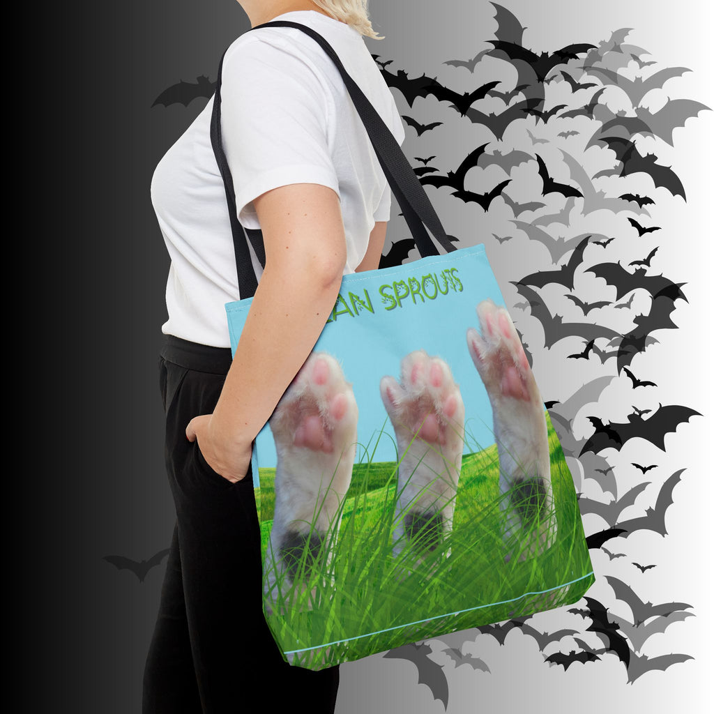 "Bean Sprouts" Cat Paws Tote Bag — Funny Cat Lover Gift