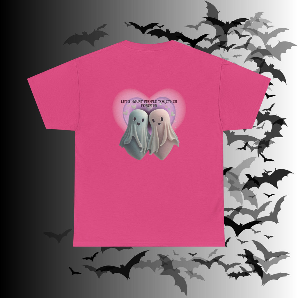 "Let's Haunt People Together Forever" Ghost Couples T-Shirt — Matching Halloween Tee