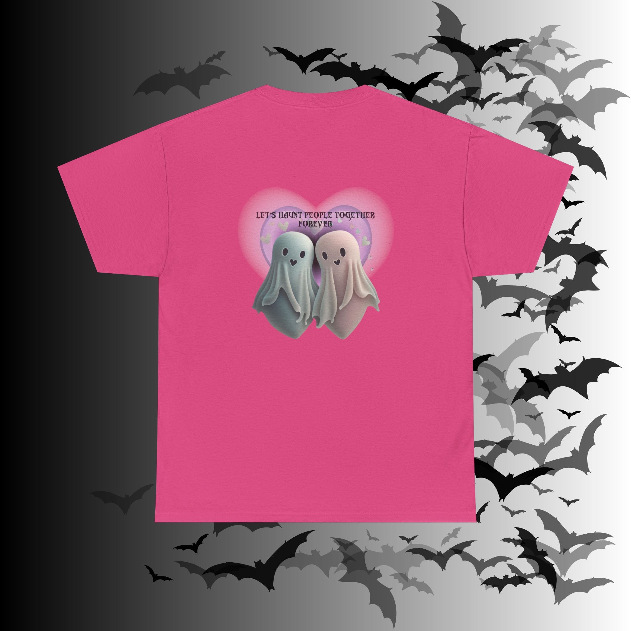 "Let's Haunt People Together Forever" Ghost Couples T-Shirt — Matching Halloween Tee