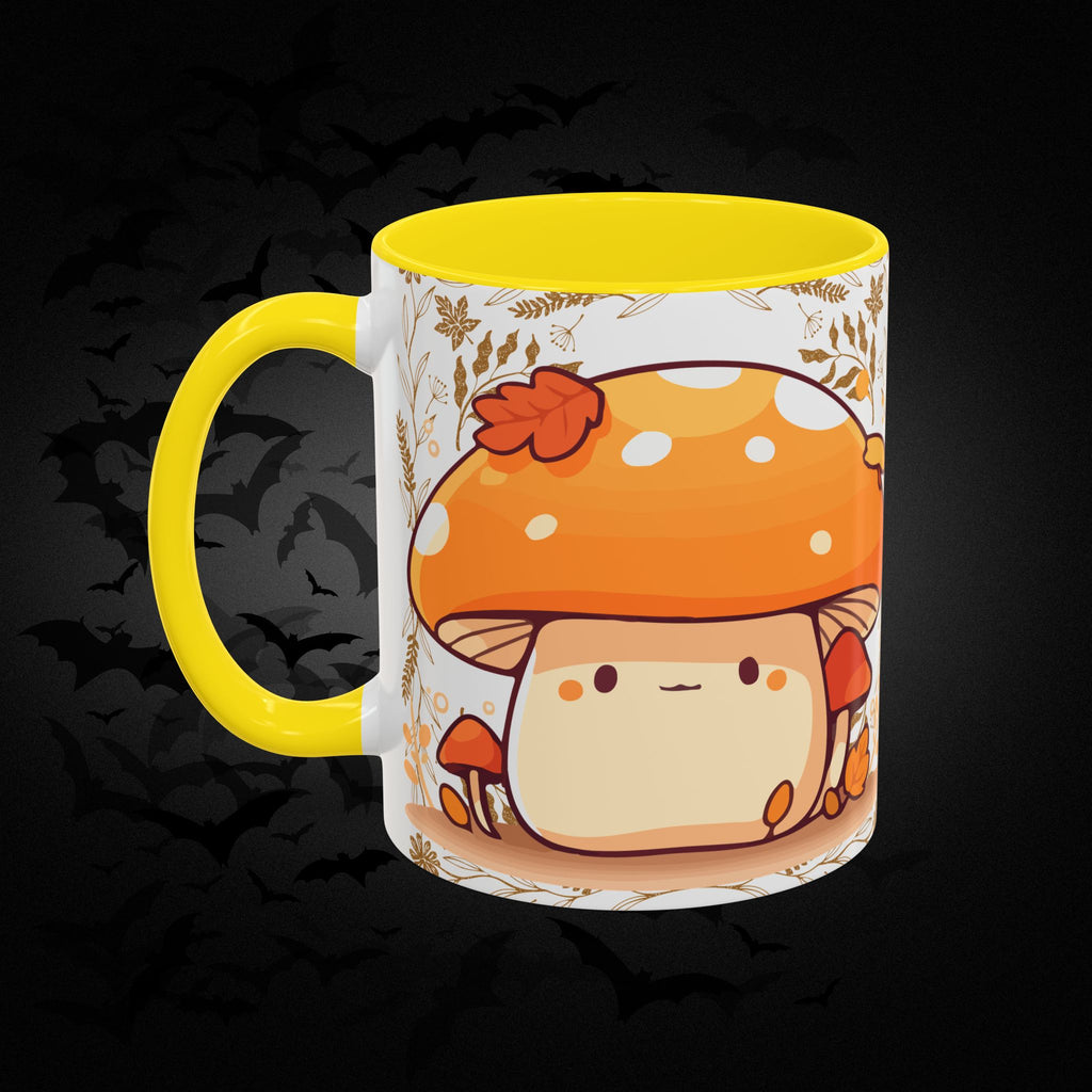 Autumn Mushroom Cute Coffee Mug — Fall Kawaii Accent Mug (11/15oz)