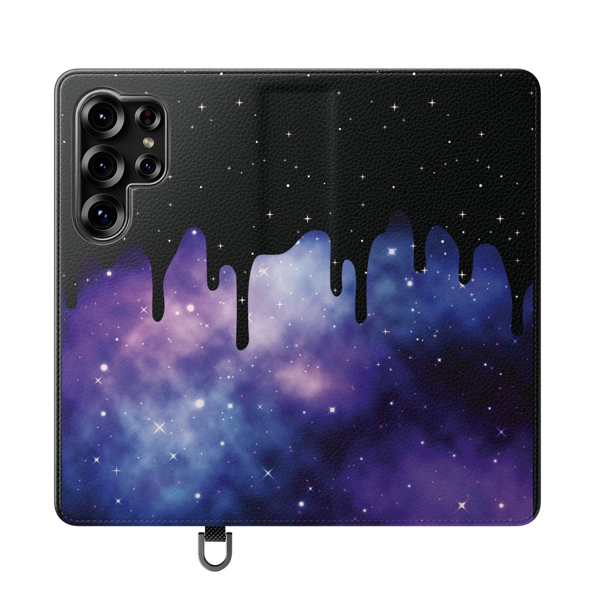 Pastel Goth Drippy Galaxy Flip Wallet Phone Case - Wallet Case for Samsung and iPhone - Gothic Style Wallet Phone Cases