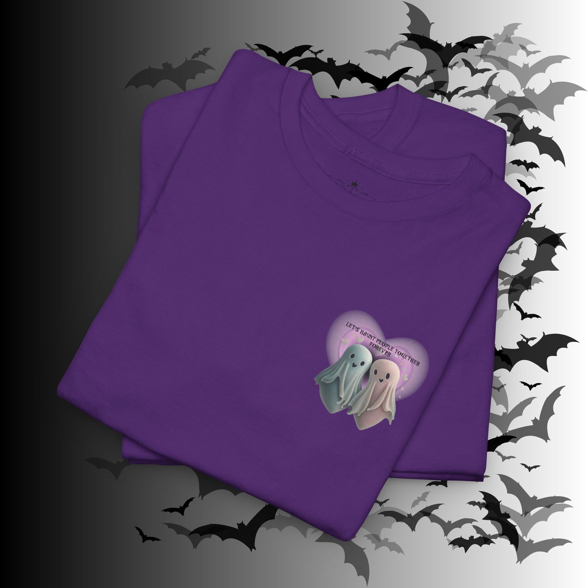 "Let's Haunt People Together Forever" Ghost Couples T-Shirt — Matching Halloween Tee