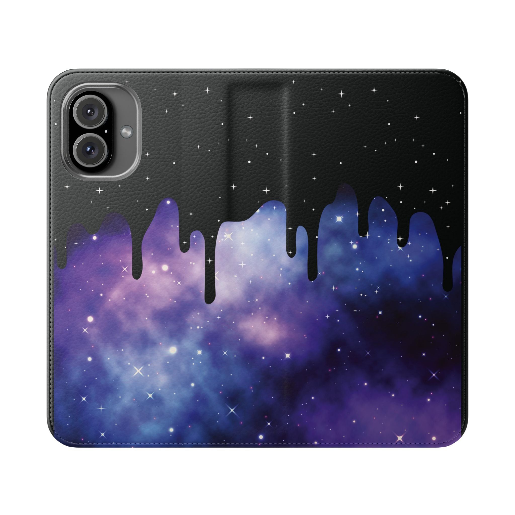 Pastel Goth Drippy Galaxy Flip Wallet Phone Case - Wallet Case for Samsung and iPhone - Gothic Style Wallet Phone Cases