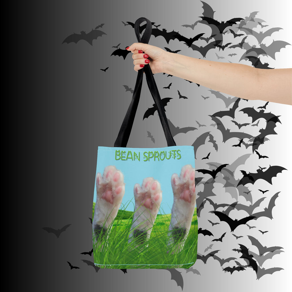 "Bean Sprouts" Cat Paws Tote Bag — Funny Cat Lover Gift