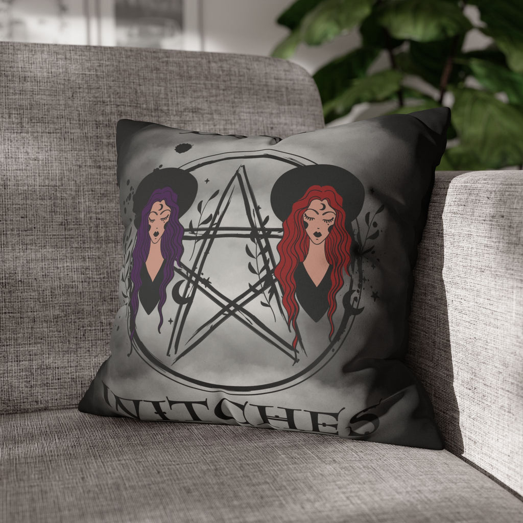 Best Witches Gothic BFF Throw Pillow — Witch Dark Cottagecore Home Decor