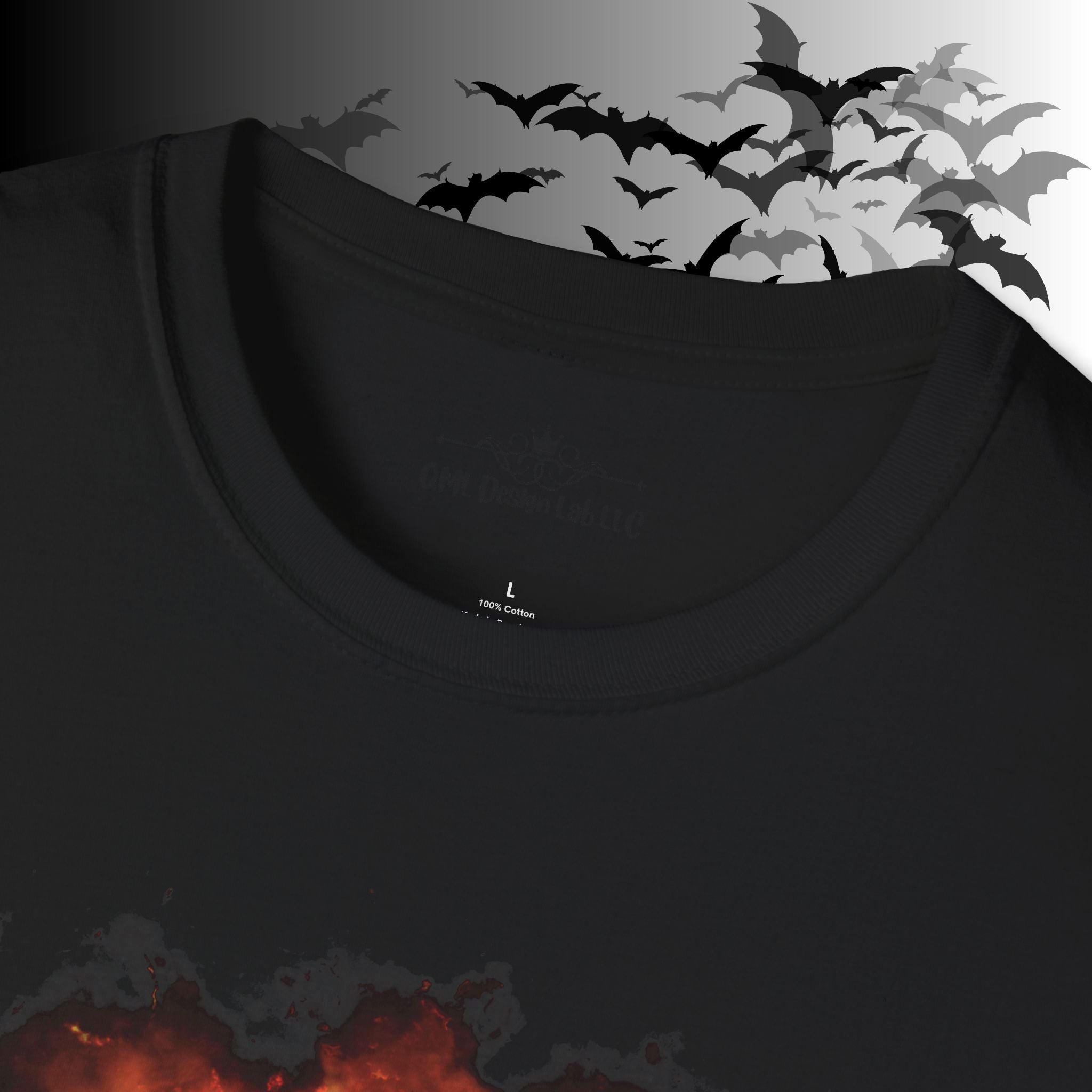 Whimsigoth Chibi Baphomet Fire T-Shirt — Gothic Occult Tee