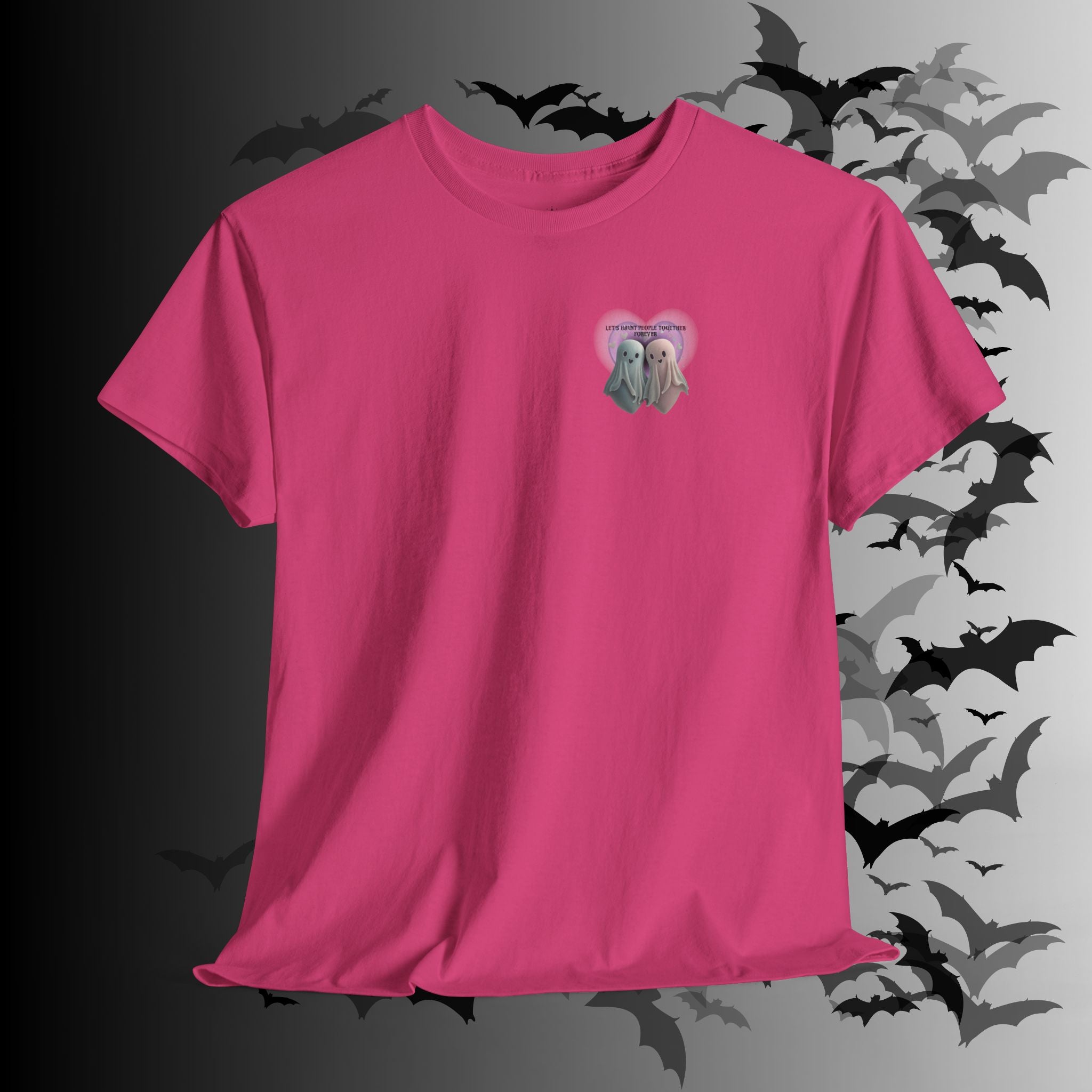 "Let's Haunt People Together Forever" Ghost Couples T-Shirt — Matching Halloween Tee