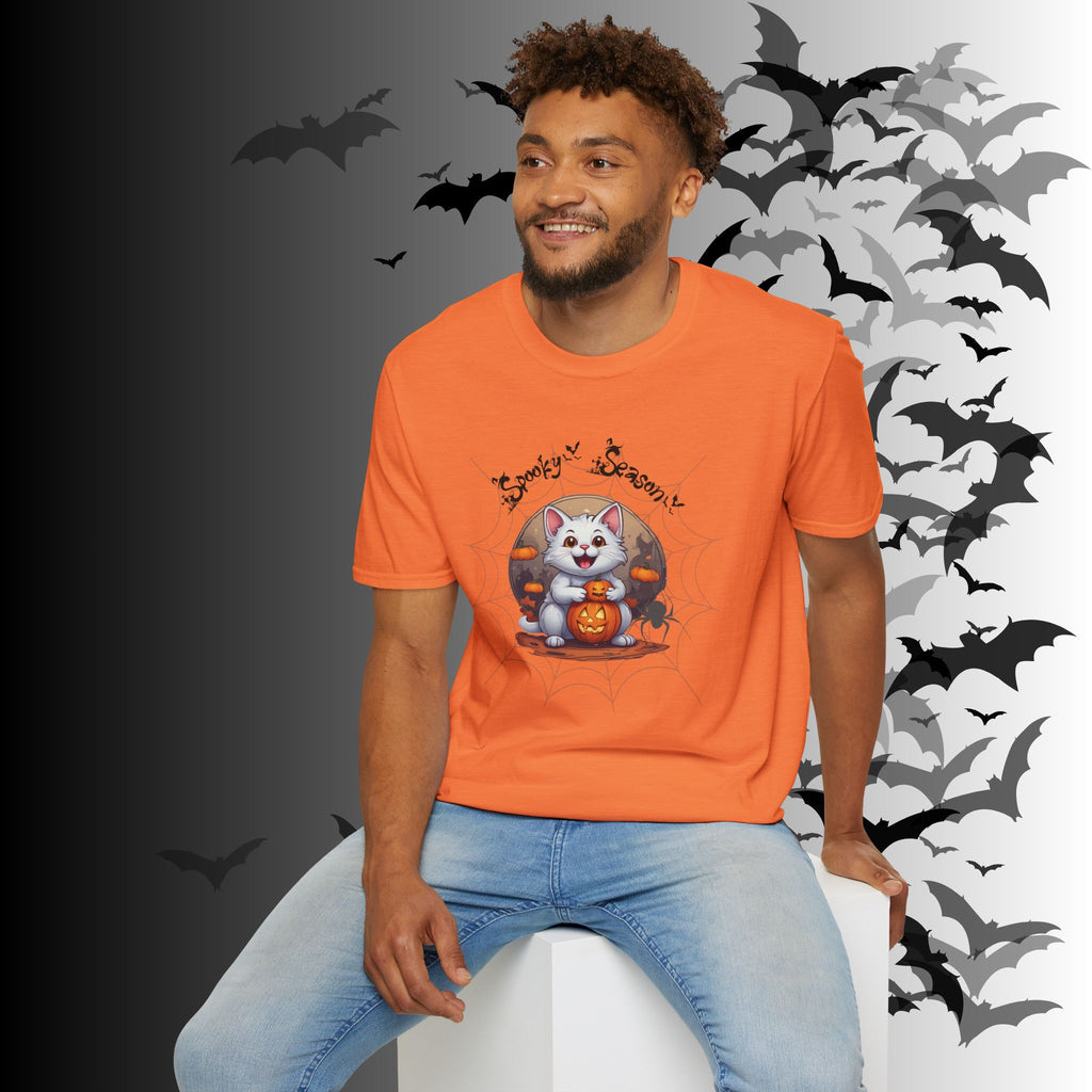 Spooky Season Kawaii Cat Halloween T-Shirt — Cat Lover Tee