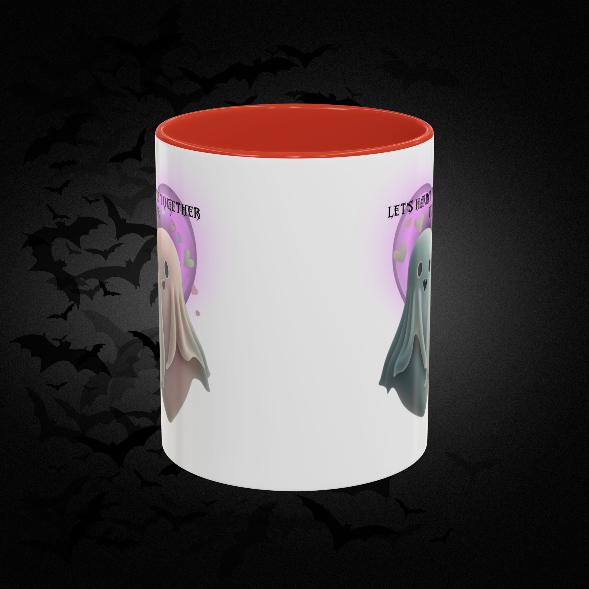 Let's Haunt People Together Forever Coffee Mug — Valloween Ghost Couple Accent Mug
