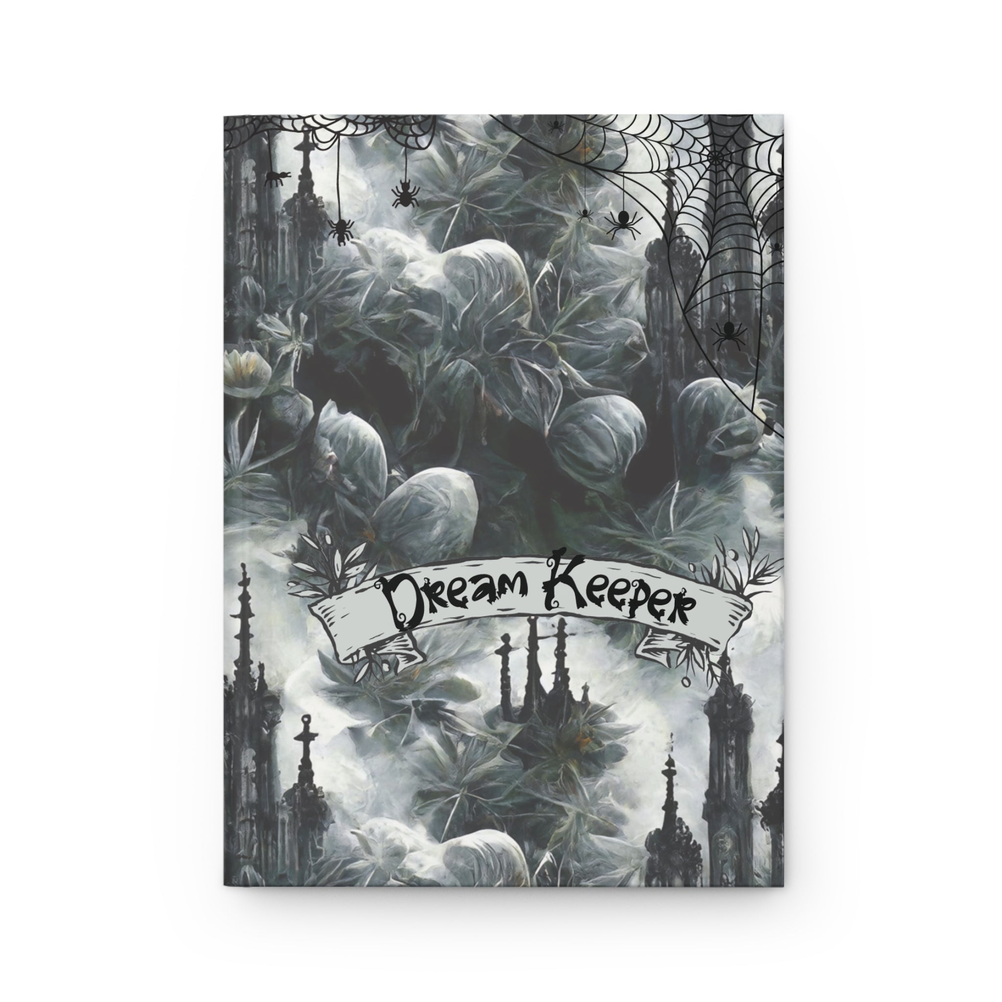 Dream Keeper Journal — Gothic Spider Web Botanical Hardcover Spell Book
