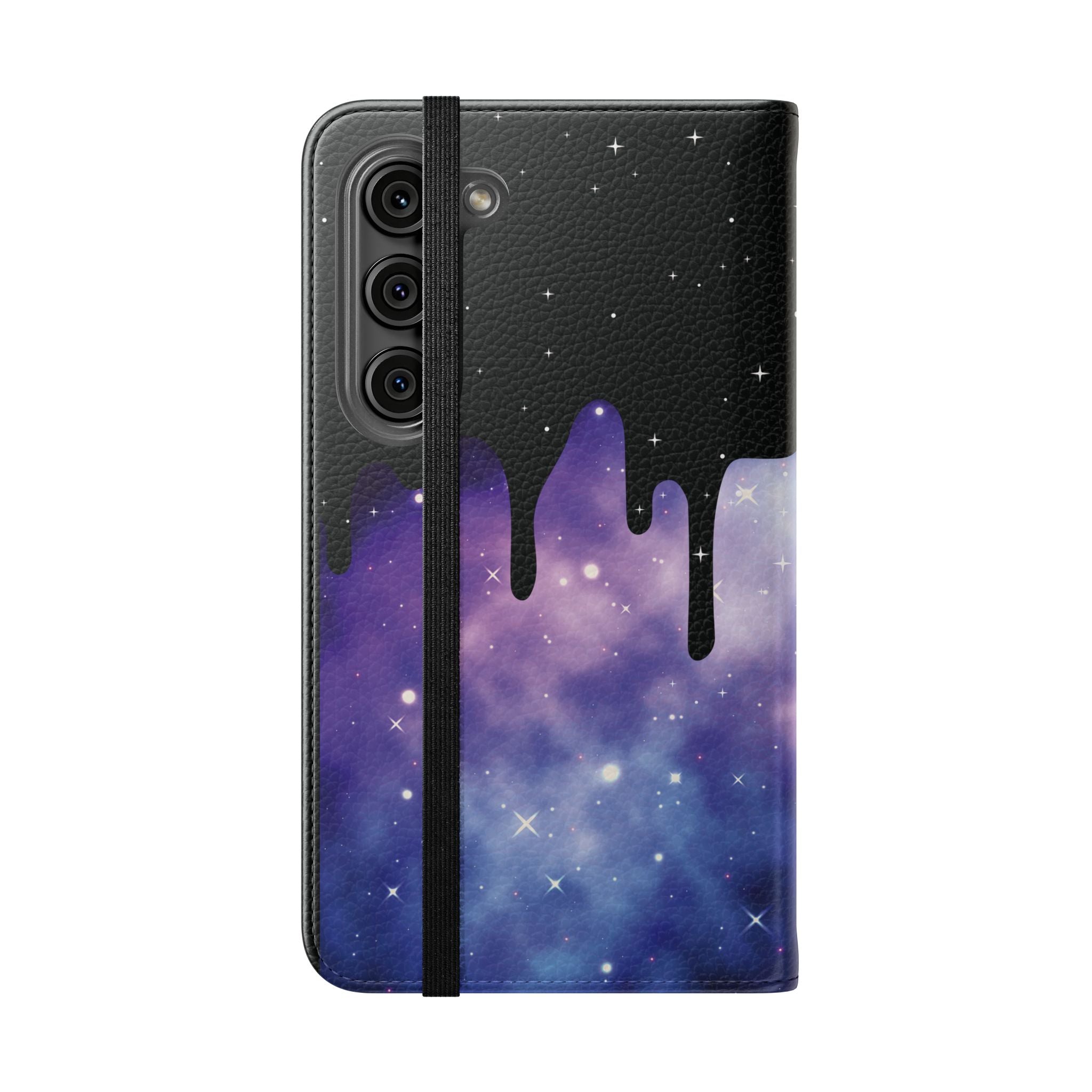 Pastel Goth Drippy Galaxy Flip Wallet Phone Case - Wallet Case for Samsung and iPhone - Gothic Style Wallet Phone Cases