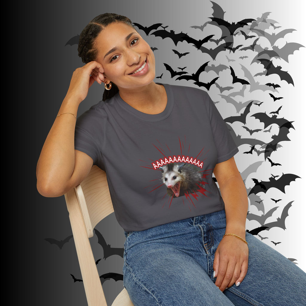 "AAAAAAAAAAAA" Screaming Possum T-Shirt — Edgy Humor Tee