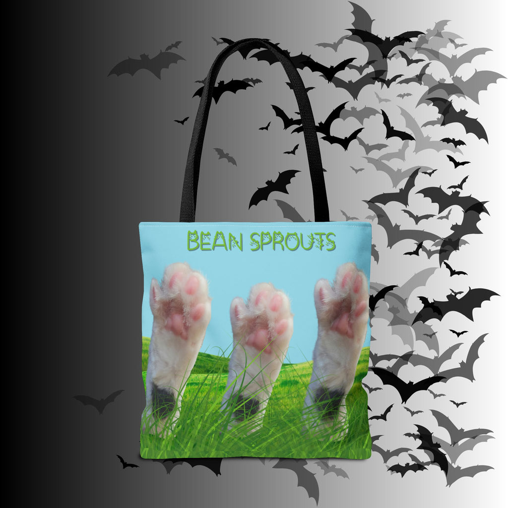 "Bean Sprouts" Cat Paws Tote Bag — Funny Cat Lover Gift