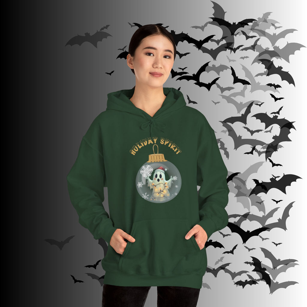 Holiday Spirit Hoodie — Ghost Christmas Ornament Gothmas Pullover