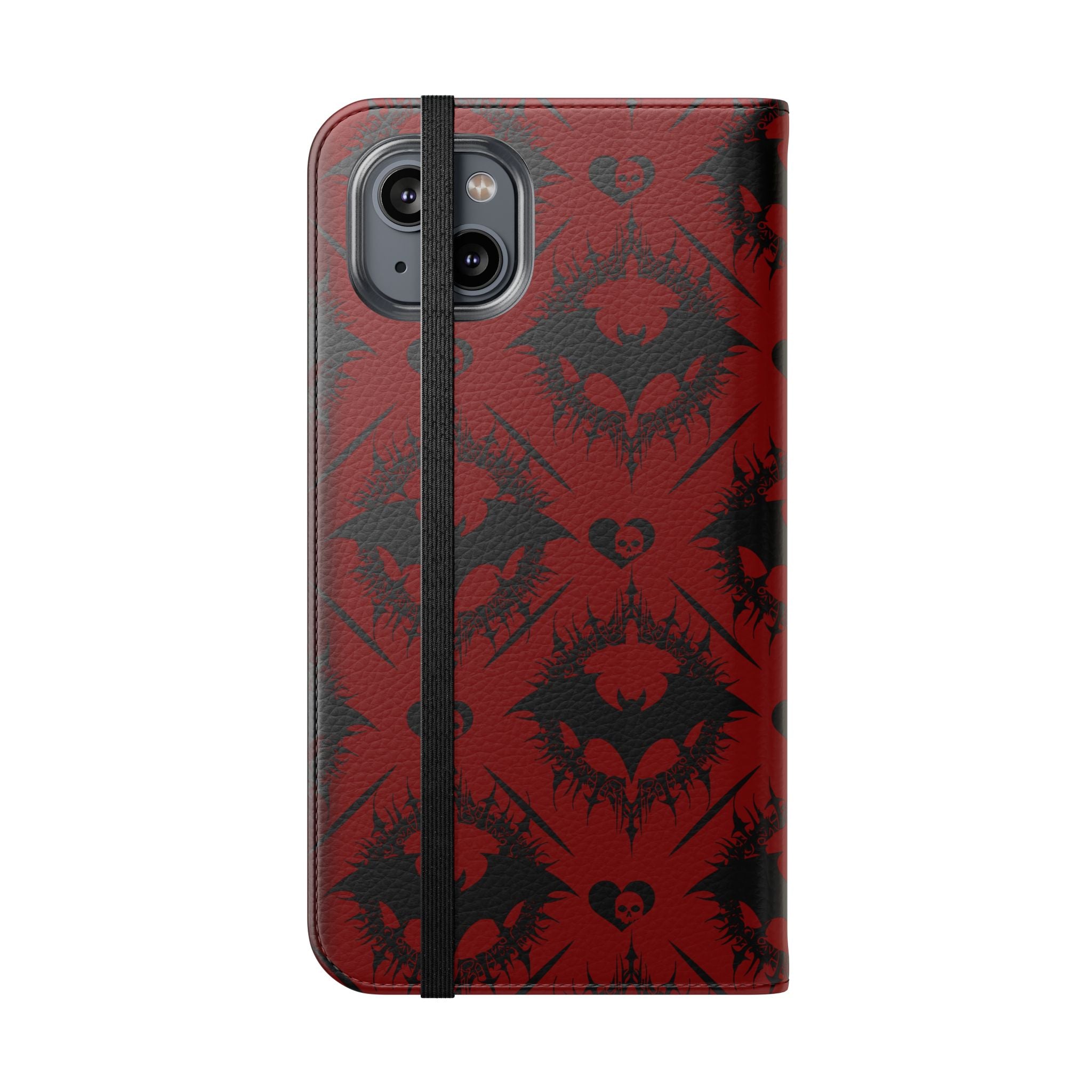Copy of Gothic Bat Wallet Flip Case - Elegant Goth Phone Wallet - Bat Pattern Flip Case - Gothic Phone Case - Stylish Wallet Phone Case