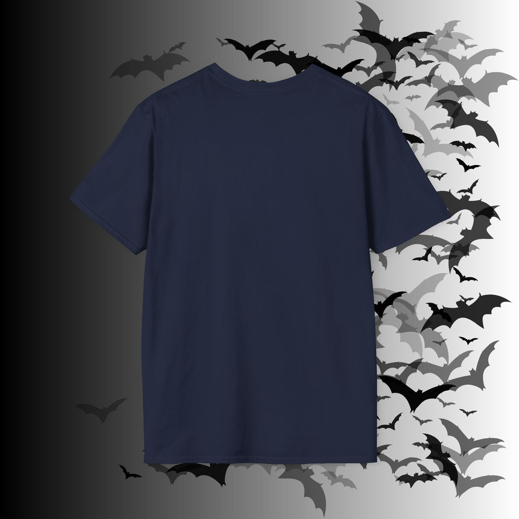 Rainbow Vomit Cloud Bat T-Shirt — Kawaii Goth Pride Unisex Tee
