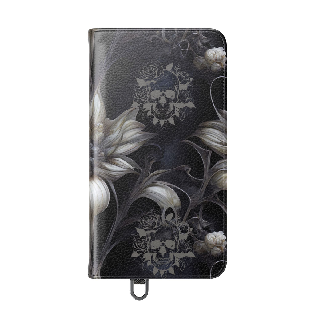 Goth Botanical Flip Wallet Case for iPhone and Samsung Galaxy Phones