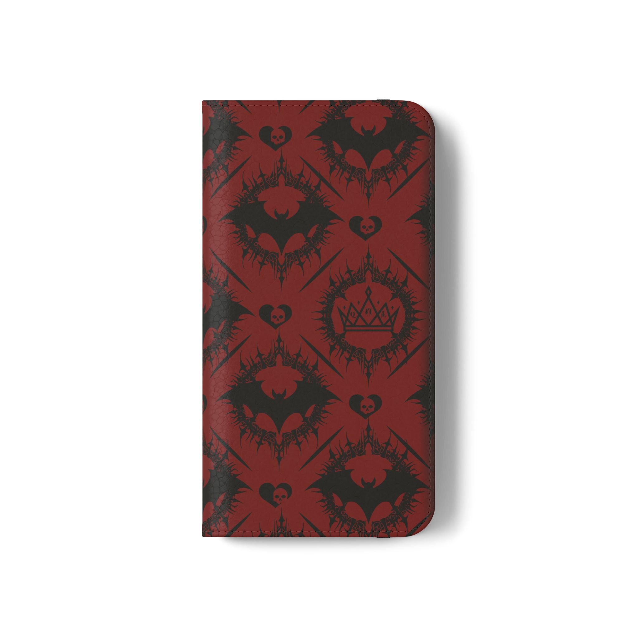 Copy of Gothic Bat Wallet Flip Case - Elegant Goth Phone Wallet - Bat Pattern Flip Case - Gothic Phone Case - Stylish Wallet Phone Case