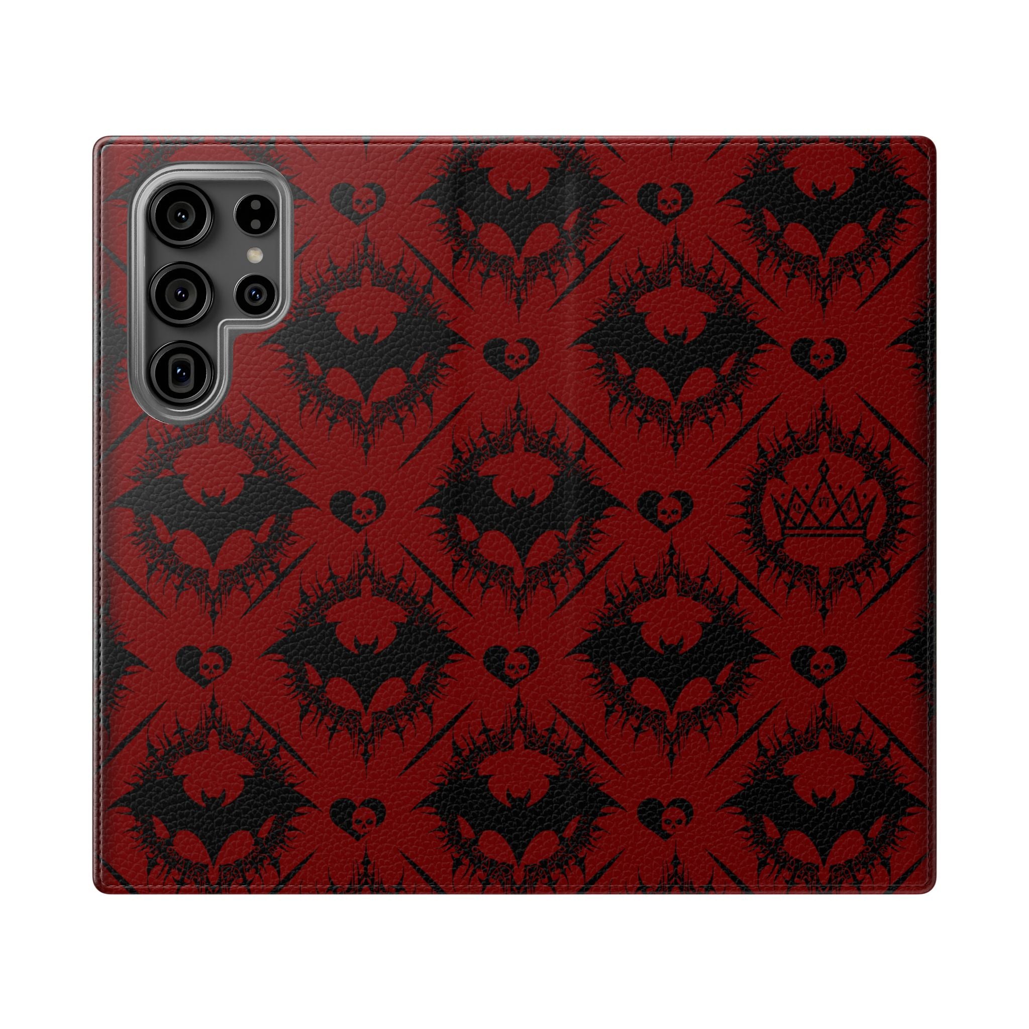 Copy of Gothic Bat Wallet Flip Case - Elegant Goth Phone Wallet - Bat Pattern Flip Case - Gothic Phone Case - Stylish Wallet Phone Case