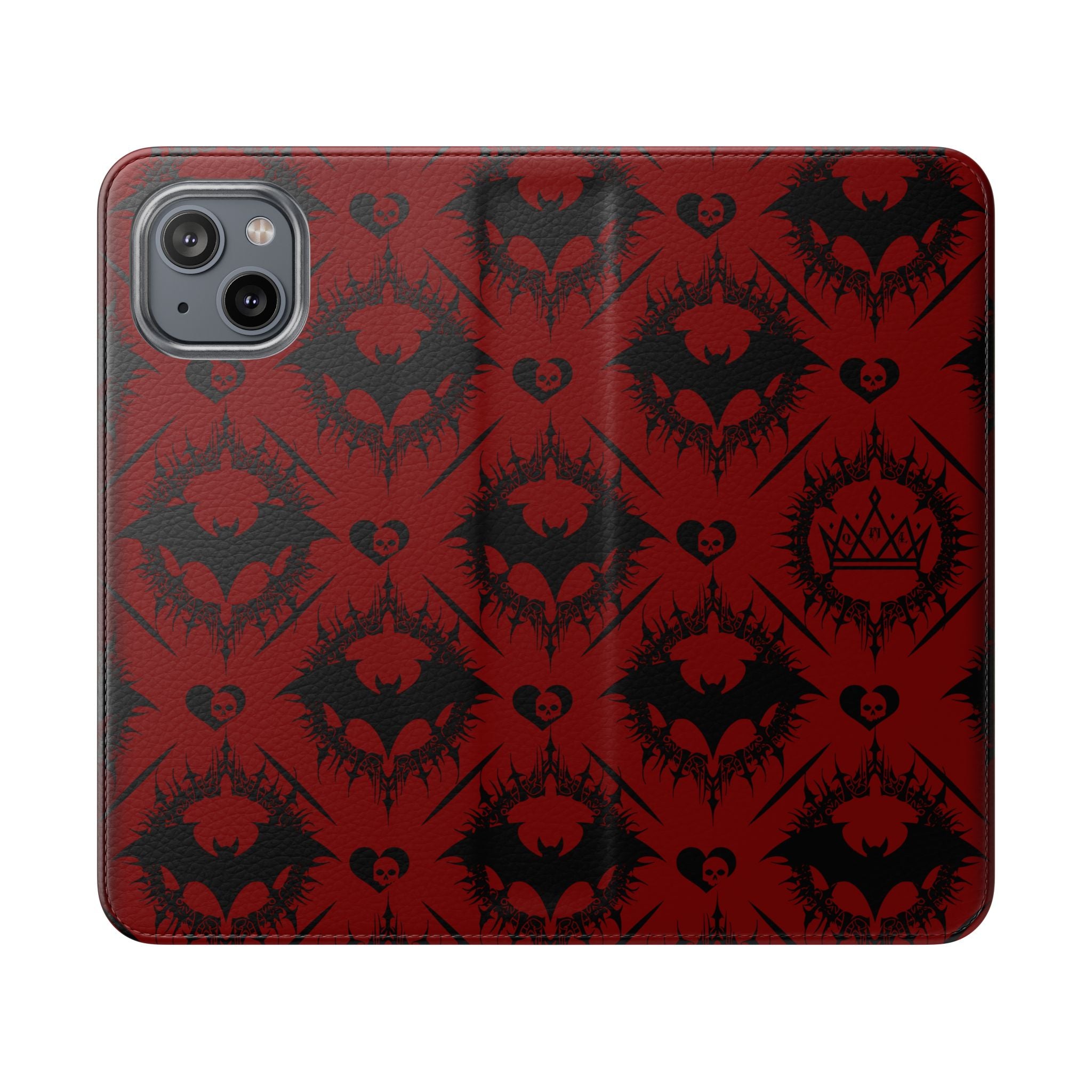 Copy of Gothic Bat Wallet Flip Case - Elegant Goth Phone Wallet - Bat Pattern Flip Case - Gothic Phone Case - Stylish Wallet Phone Case
