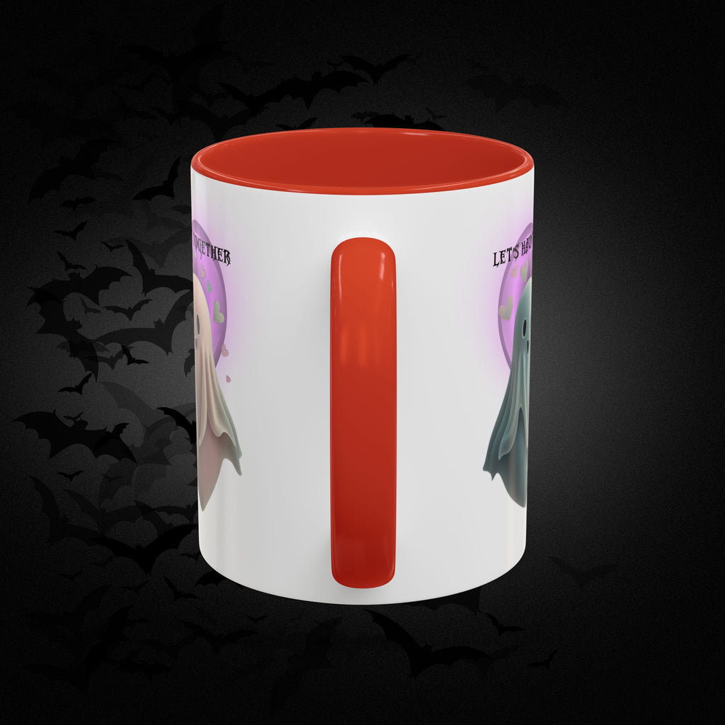 Let's Haunt People Together Forever Coffee Mug — Valloween Ghost Couple Accent Mug