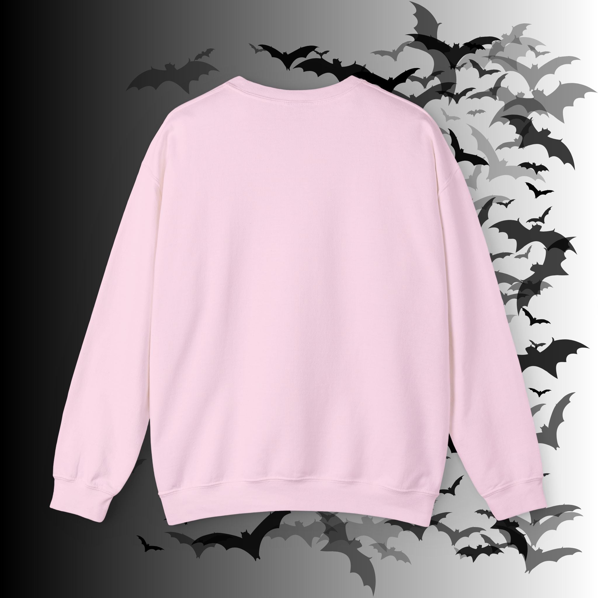 Celestial Twin Cats Heart Moon Crewneck Sweatshirt — Witchy Moon Phase