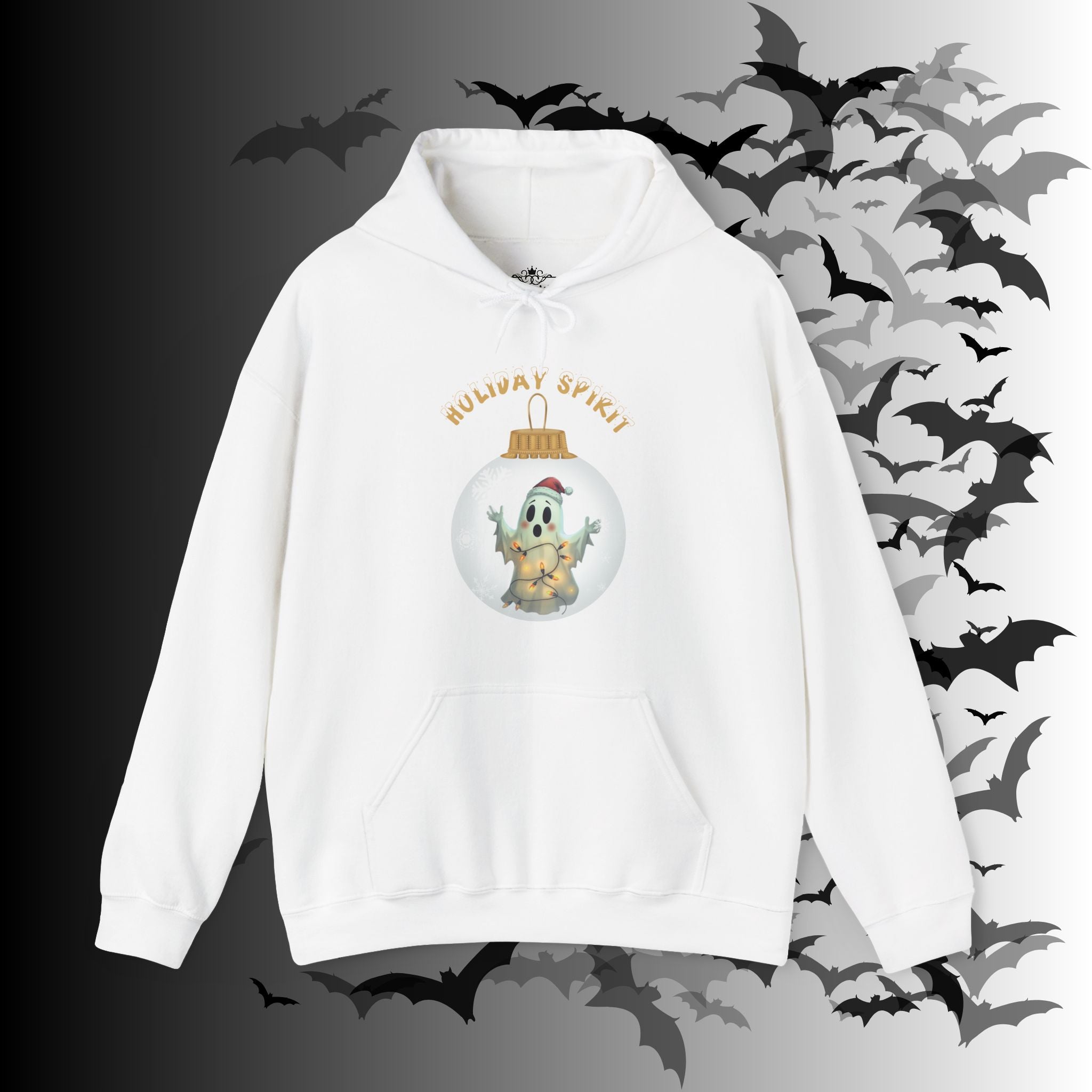 Holiday Spirit Hoodie — Ghost Christmas Ornament Gothmas Pullover