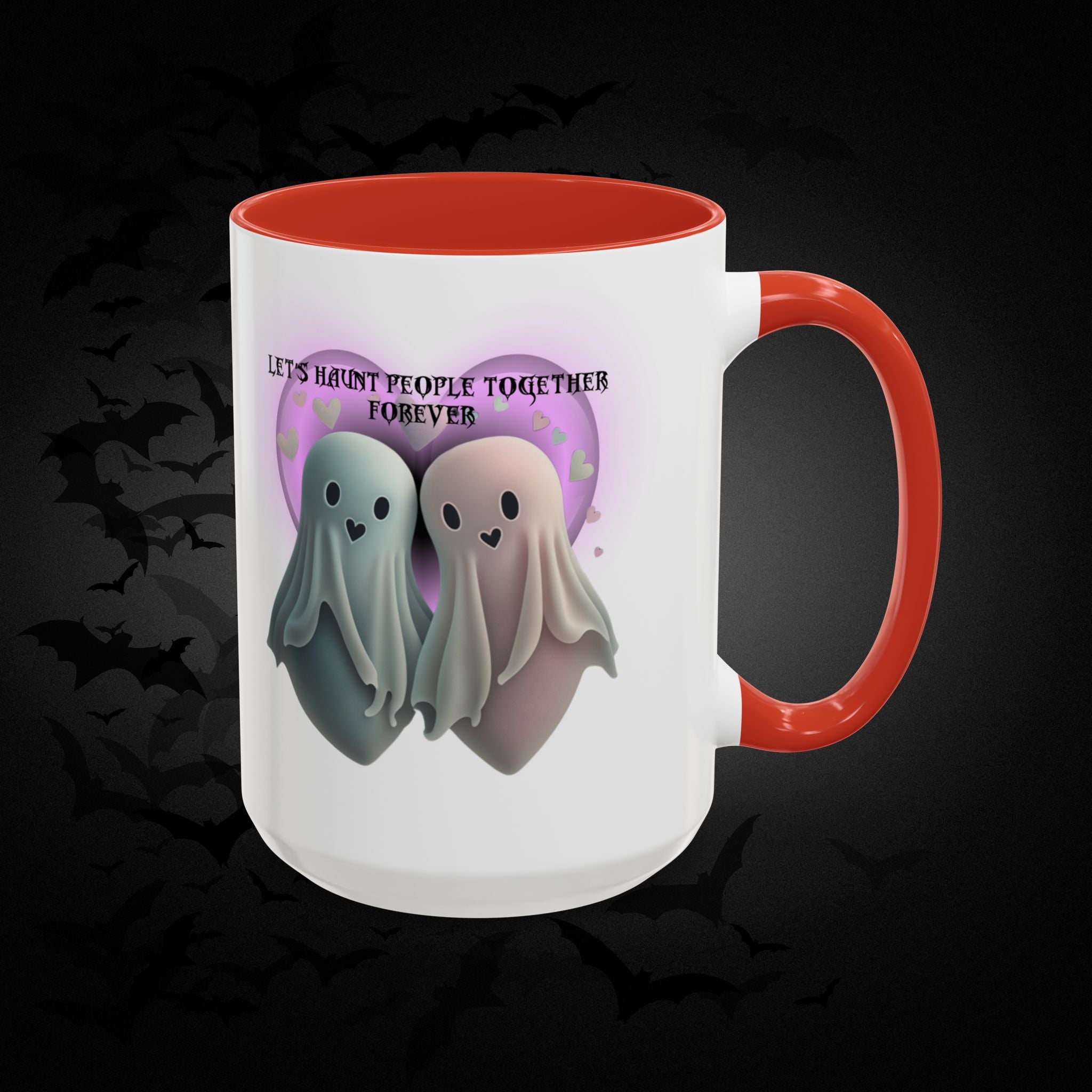 Let's Haunt People Together Forever Coffee Mug — Valloween Ghost Couple Accent Mug