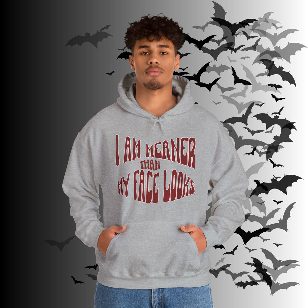I Am Meaner Than My Face Looks Hoodie — Gothic Attitude Pullover