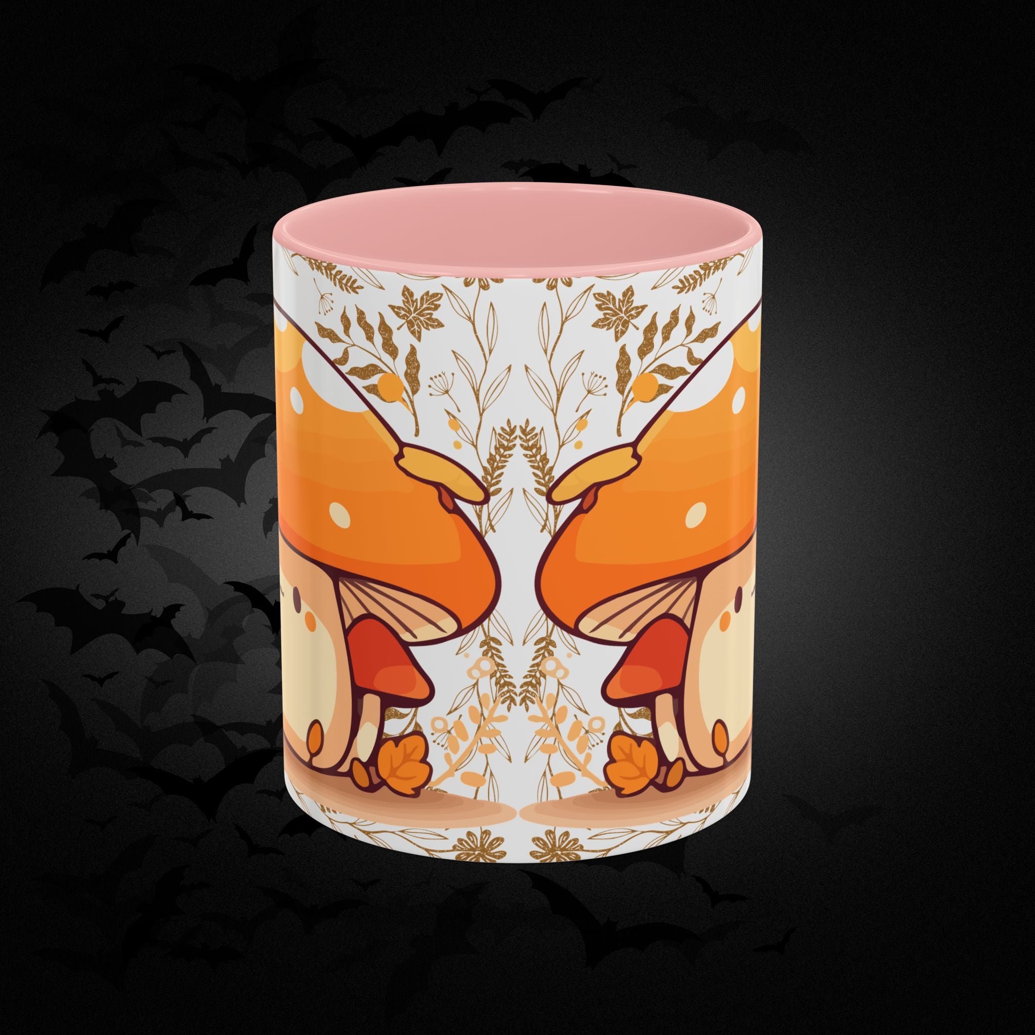 Autumn Mushroom Cute Coffee Mug — Fall Kawaii Accent Mug (11/15oz)