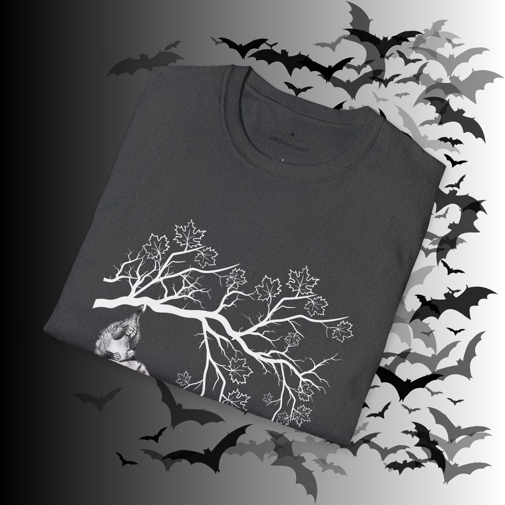Gothic Hanging Possum T-Shirt — Cute Dark Academia Nature Tee