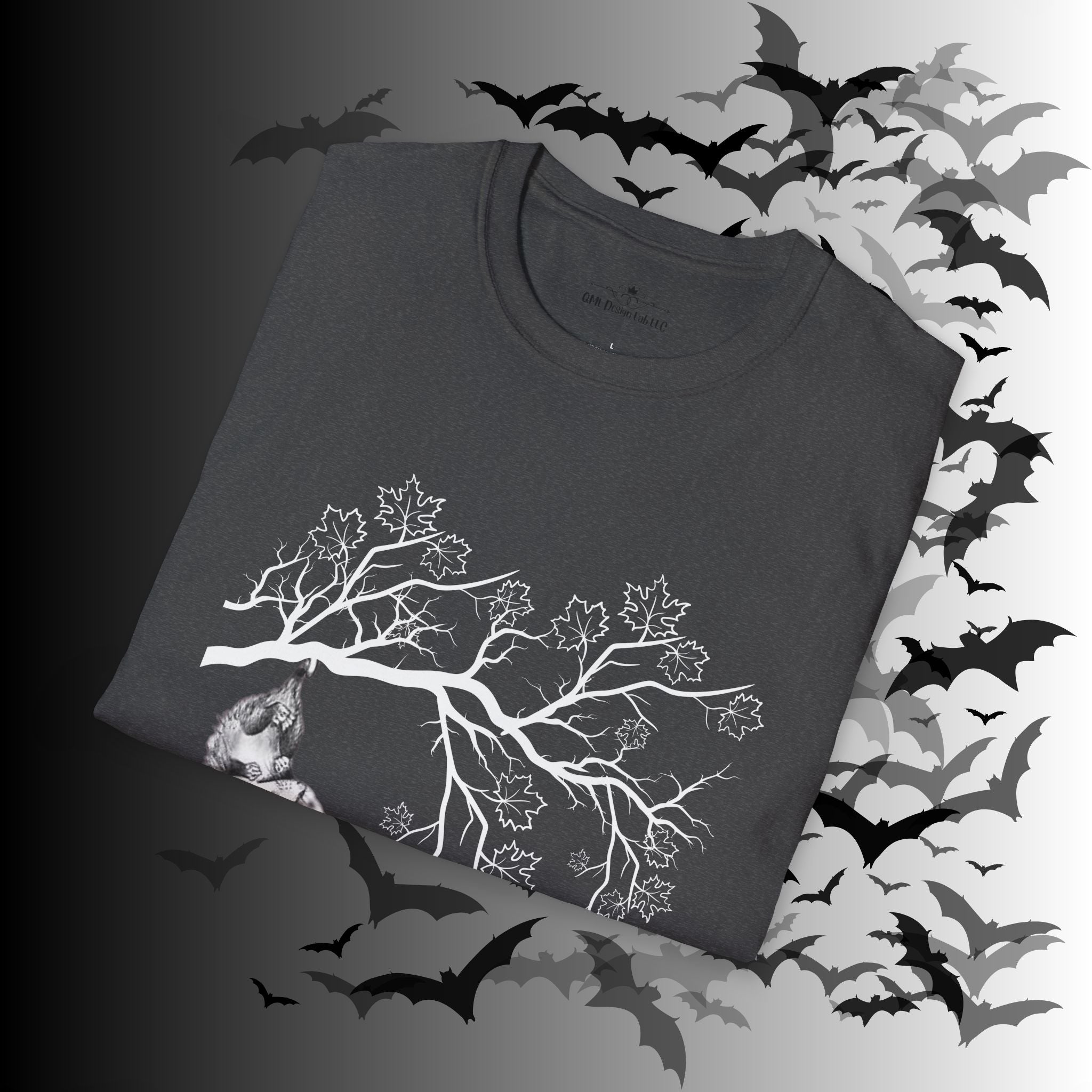 Gothic Hanging Possum T-Shirt — Cute Dark Academia Nature Tee