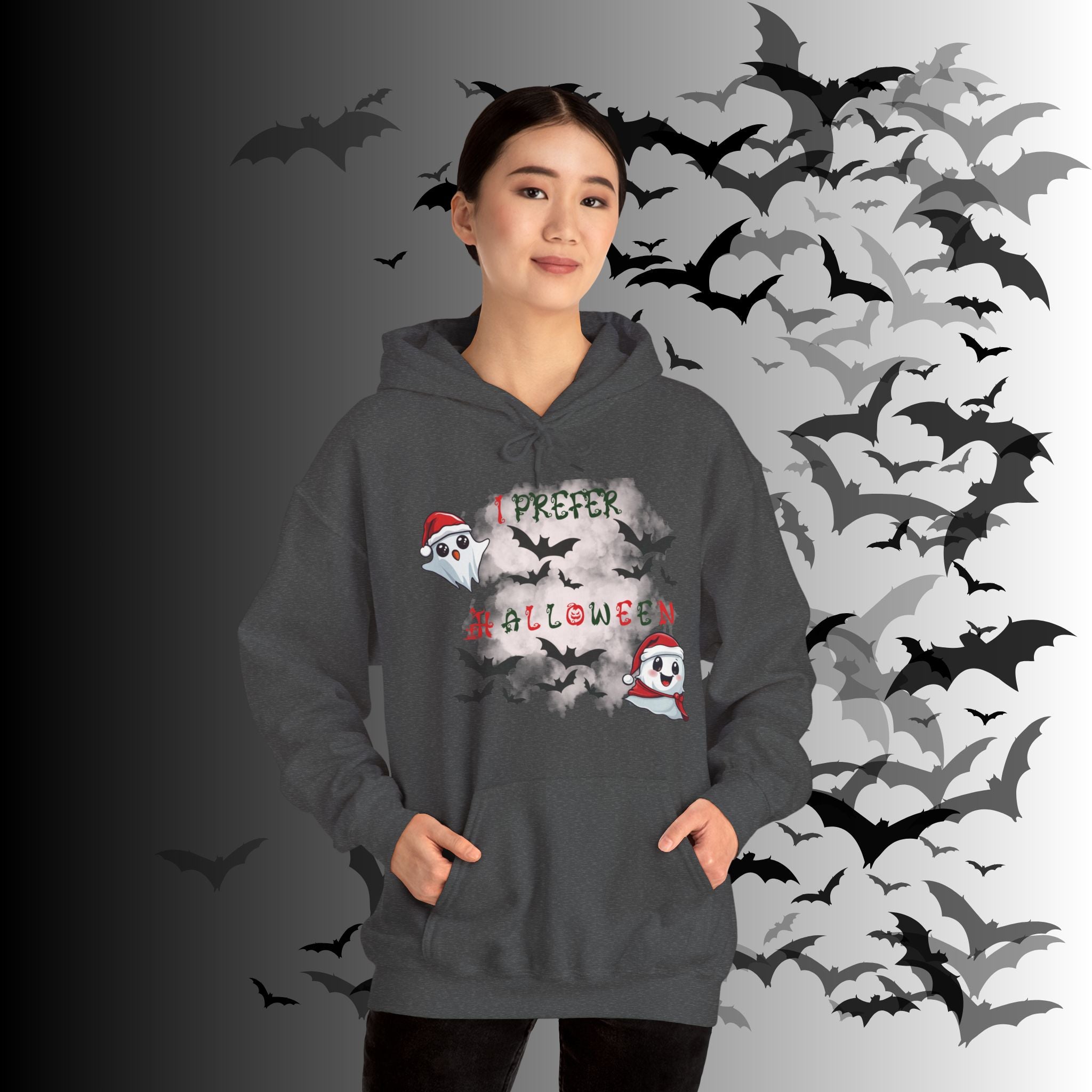 I Prefer Halloween Ghost Hoodie — Kawaii Gothic Christmas