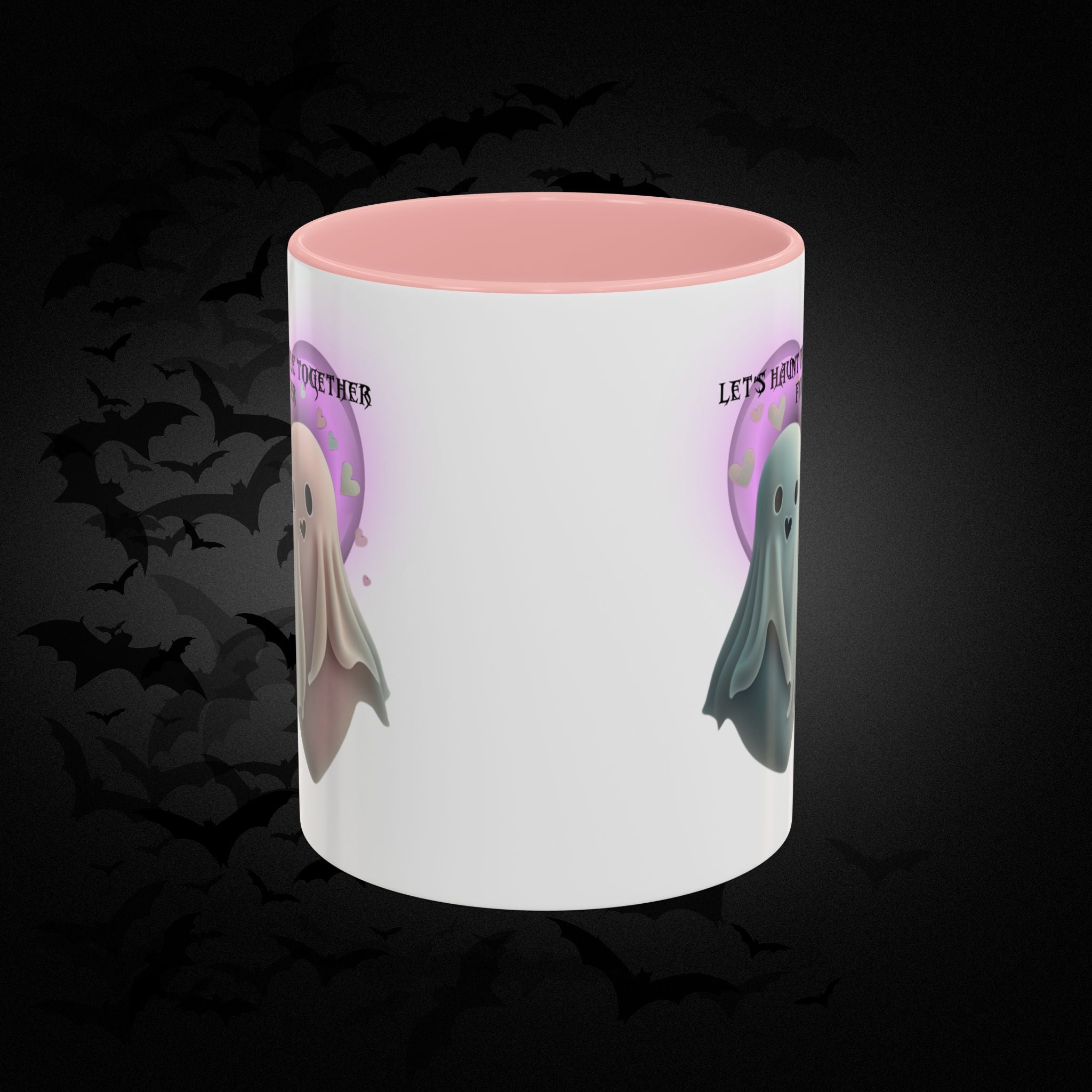 Let's Haunt People Together Forever Coffee Mug — Valloween Ghost Couple Accent Mug