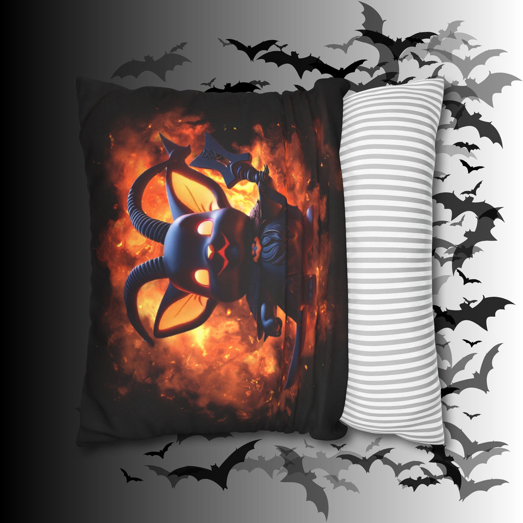 Cute Baphomet Throw Pillow — Gothic Occult Dark Home Decor