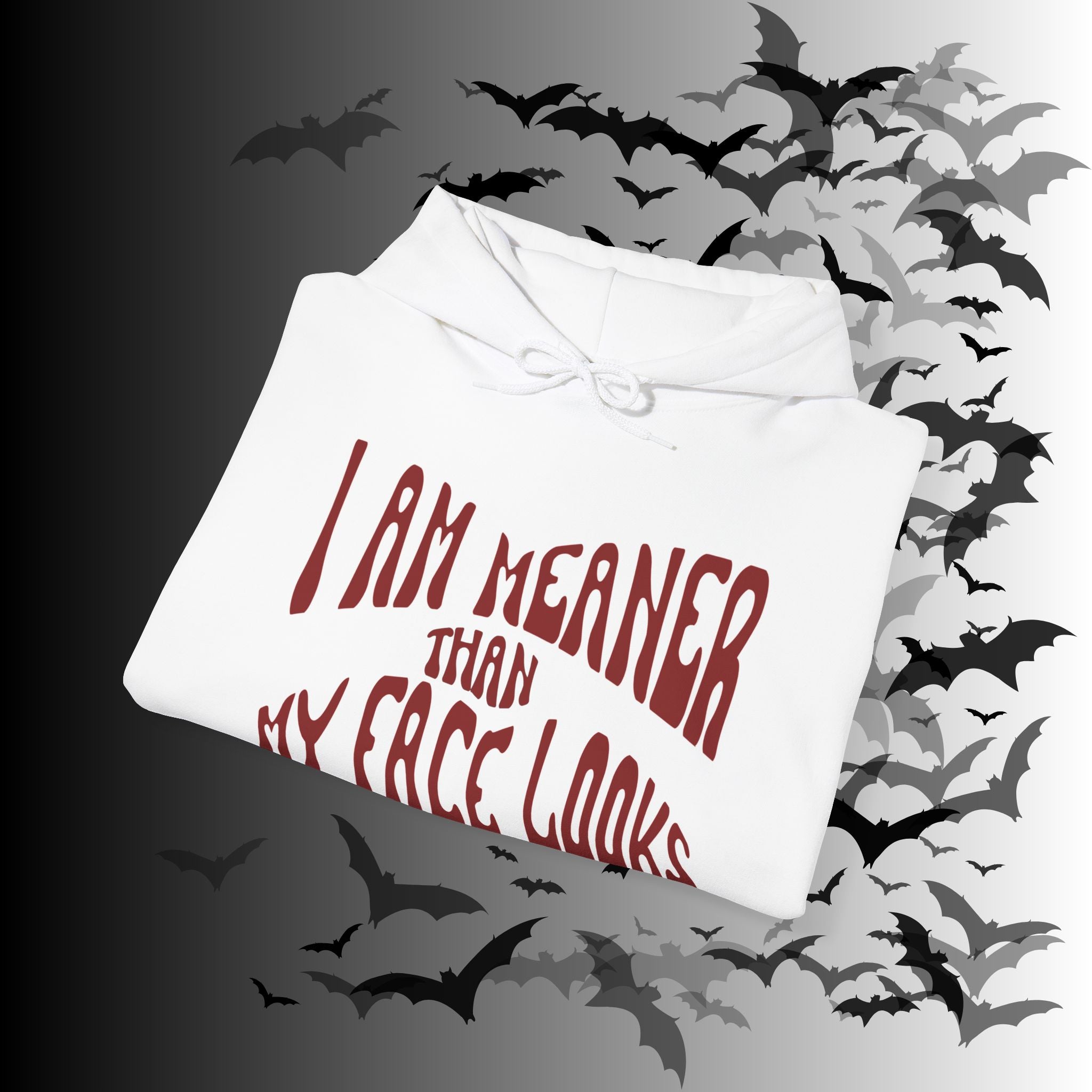 I Am Meaner Than My Face Looks Hoodie — Gothic Attitude Pullover