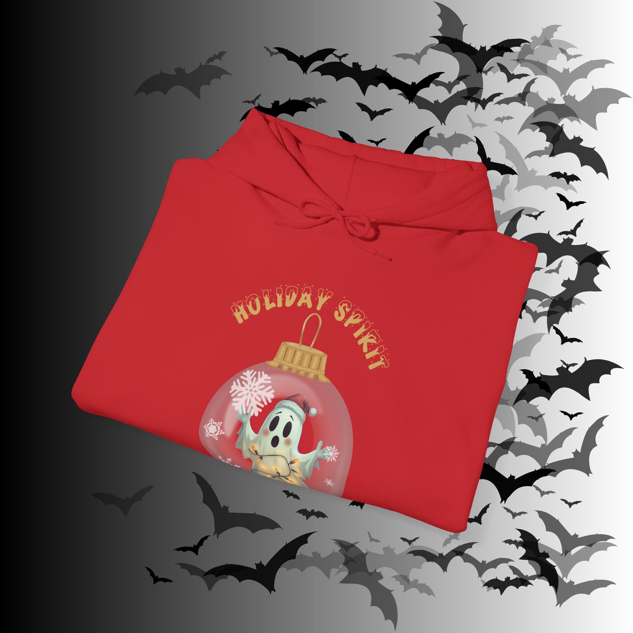 Holiday Spirit Hoodie — Ghost Christmas Ornament Gothmas Pullover