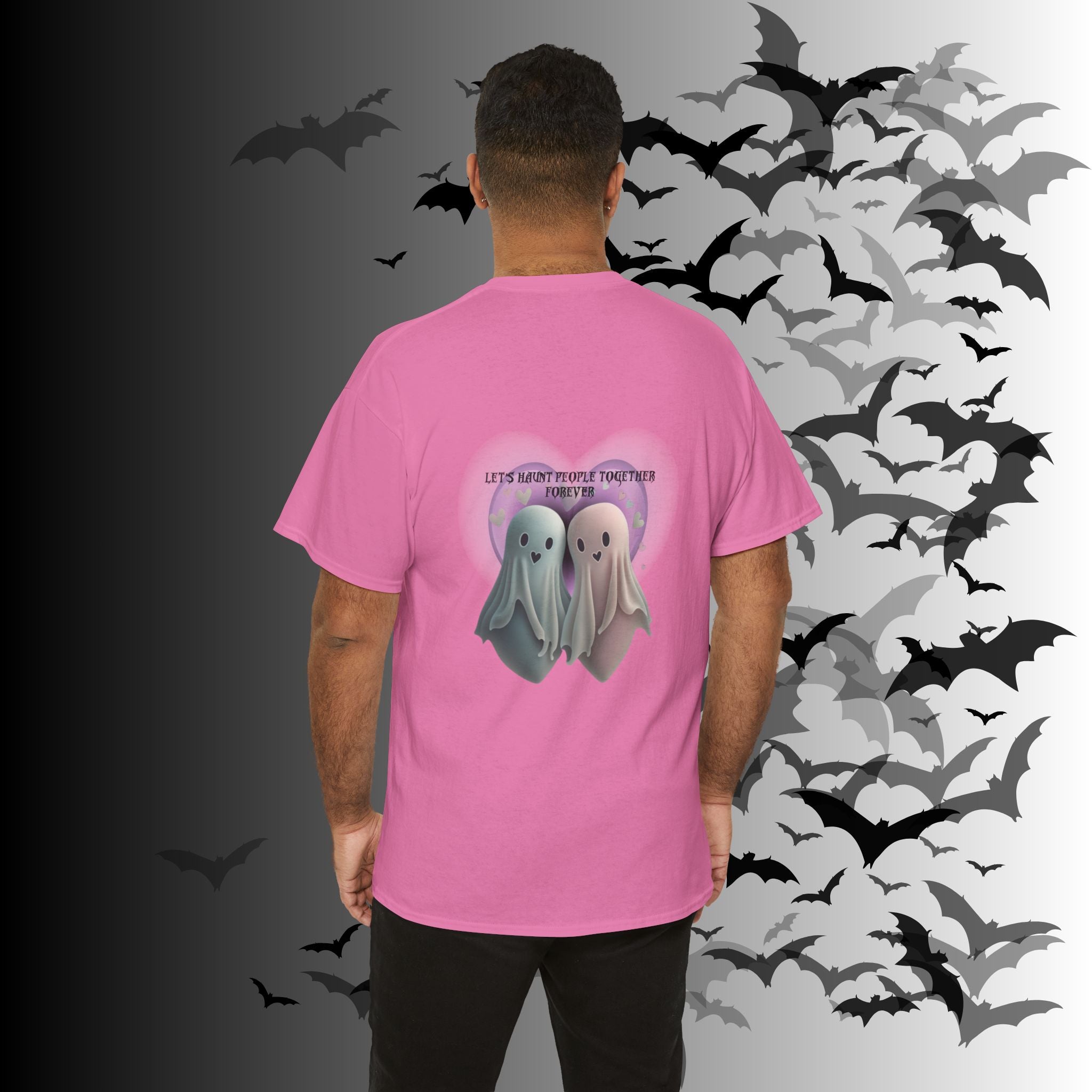 "Let's Haunt People Together Forever" Ghost Couples T-Shirt — Matching Halloween Tee