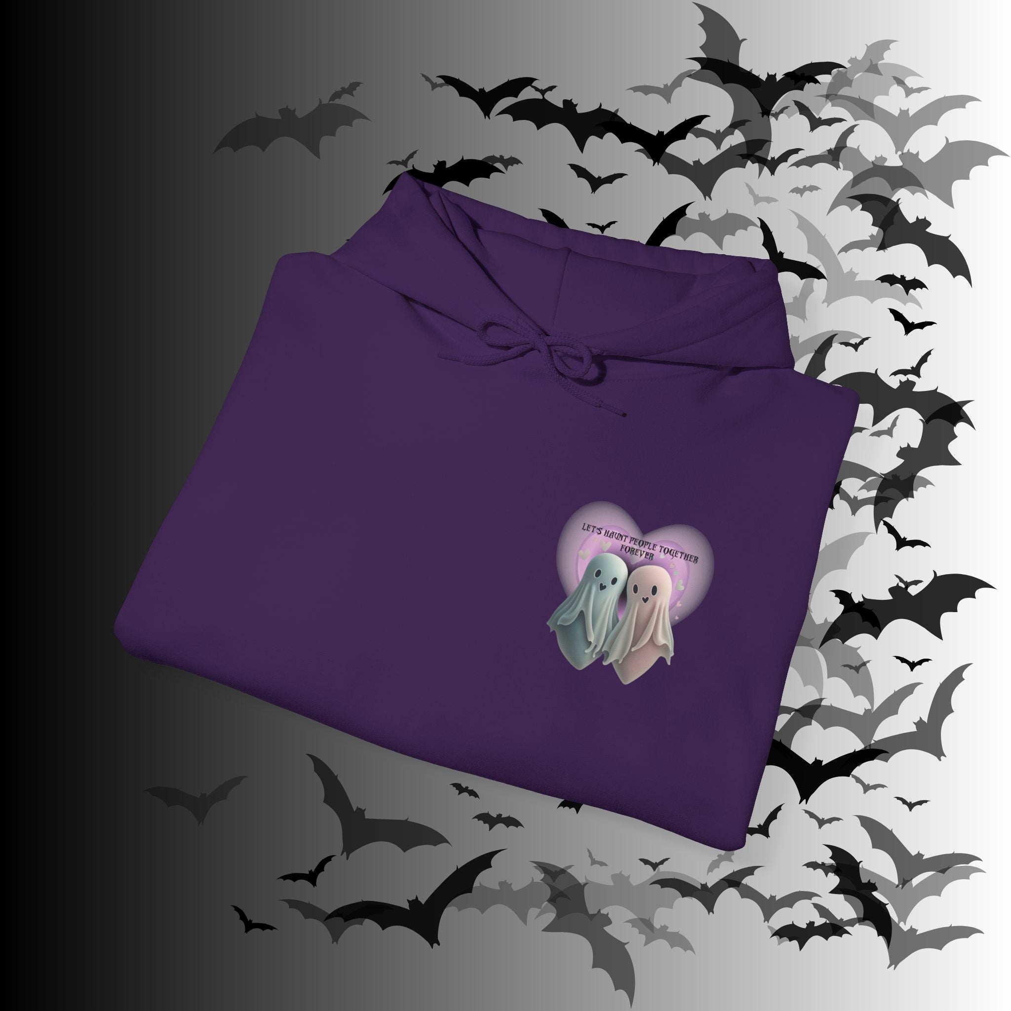 Let's Haunt People Together Forever Hoodie — Gothic Valentine's Couples Ghost