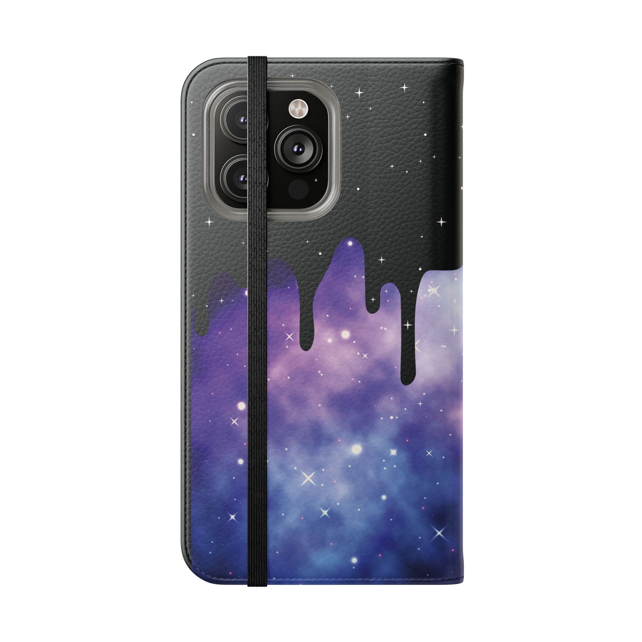 Pastel Goth Drippy Galaxy Flip Wallet Phone Case - Wallet Case for Samsung and iPhone - Gothic Style Wallet Phone Cases