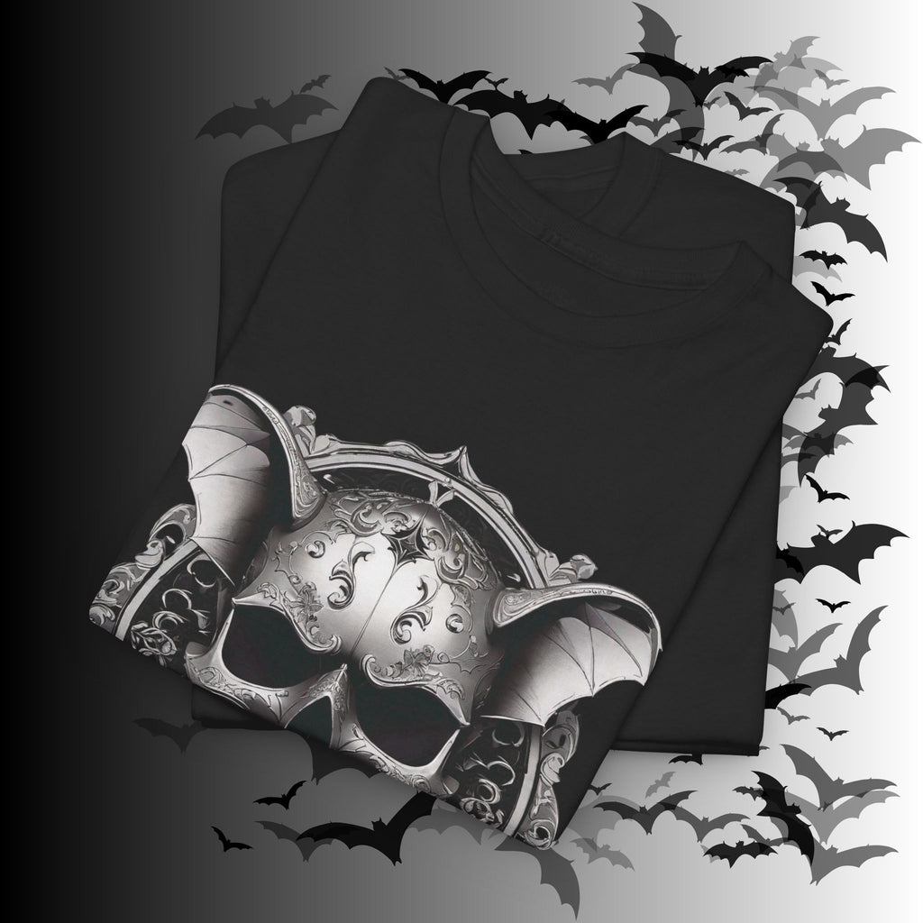 Gothic Bat Skull Crest T-Shirt — Dark Academia Graphic Tee