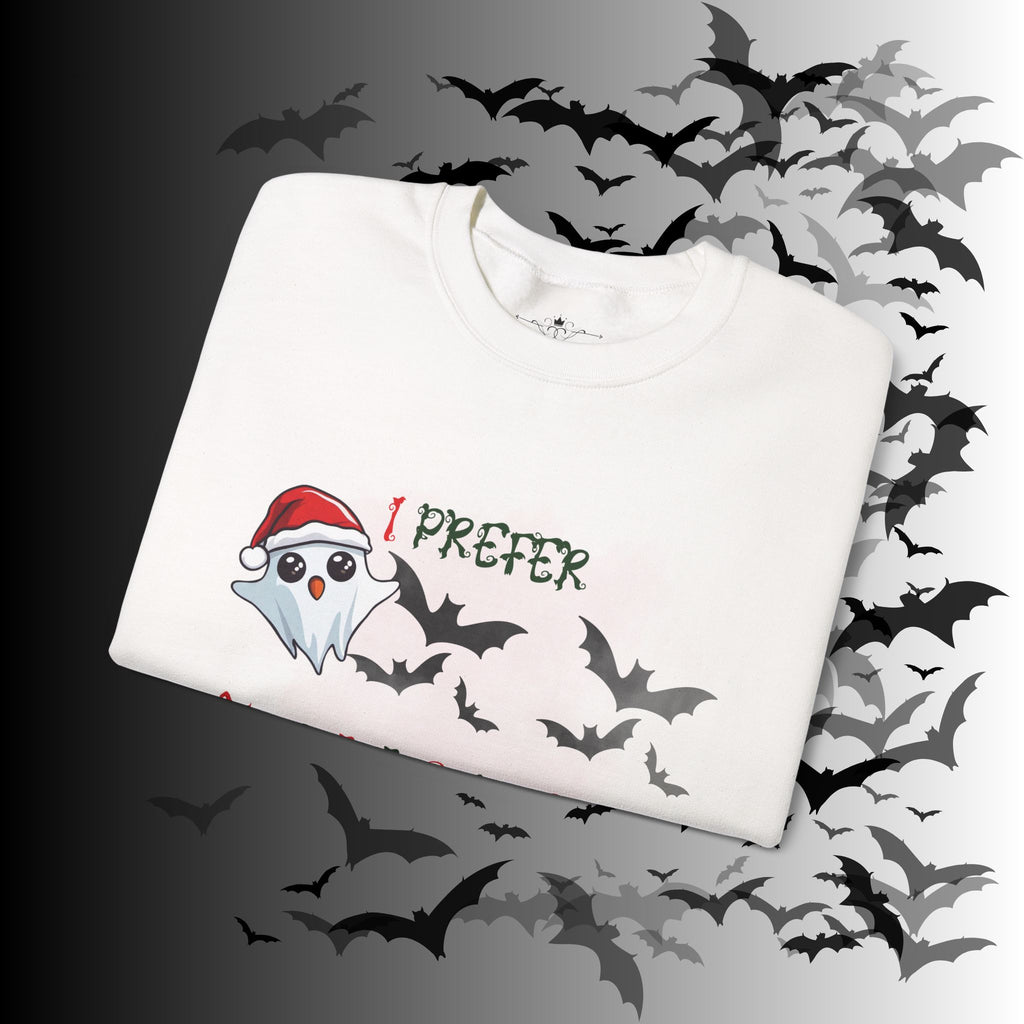 I Prefer Halloween Ghost Crewneck Sweatshirt — Kawaii Gothic Christmas