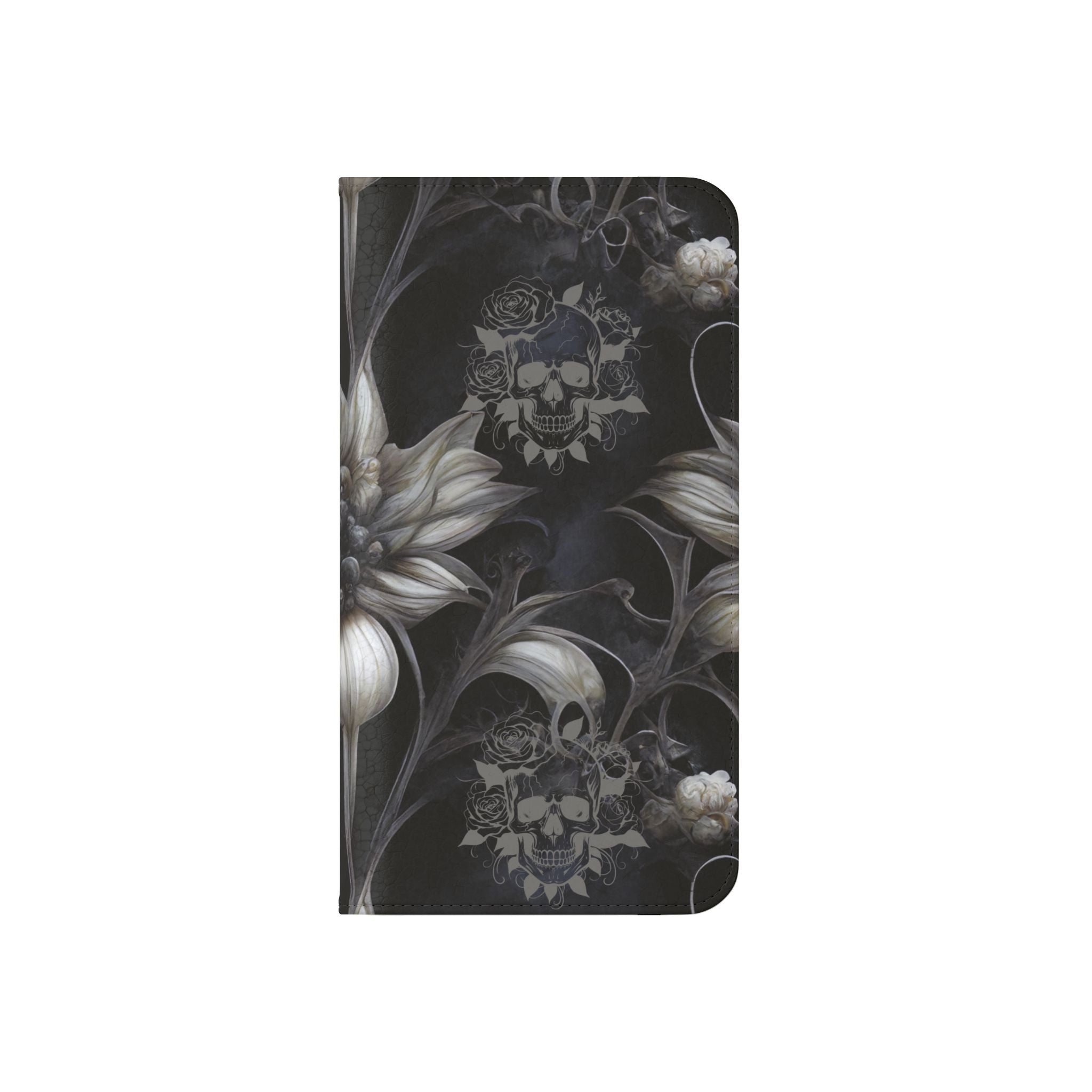Goth Botanical Flip Wallet Case for iPhone and Samsung Galaxy Phones