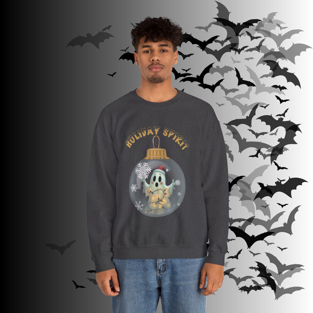 Holiday Spirit Crewneck Sweatshirt — Ghost Christmas Ornament Gothmas