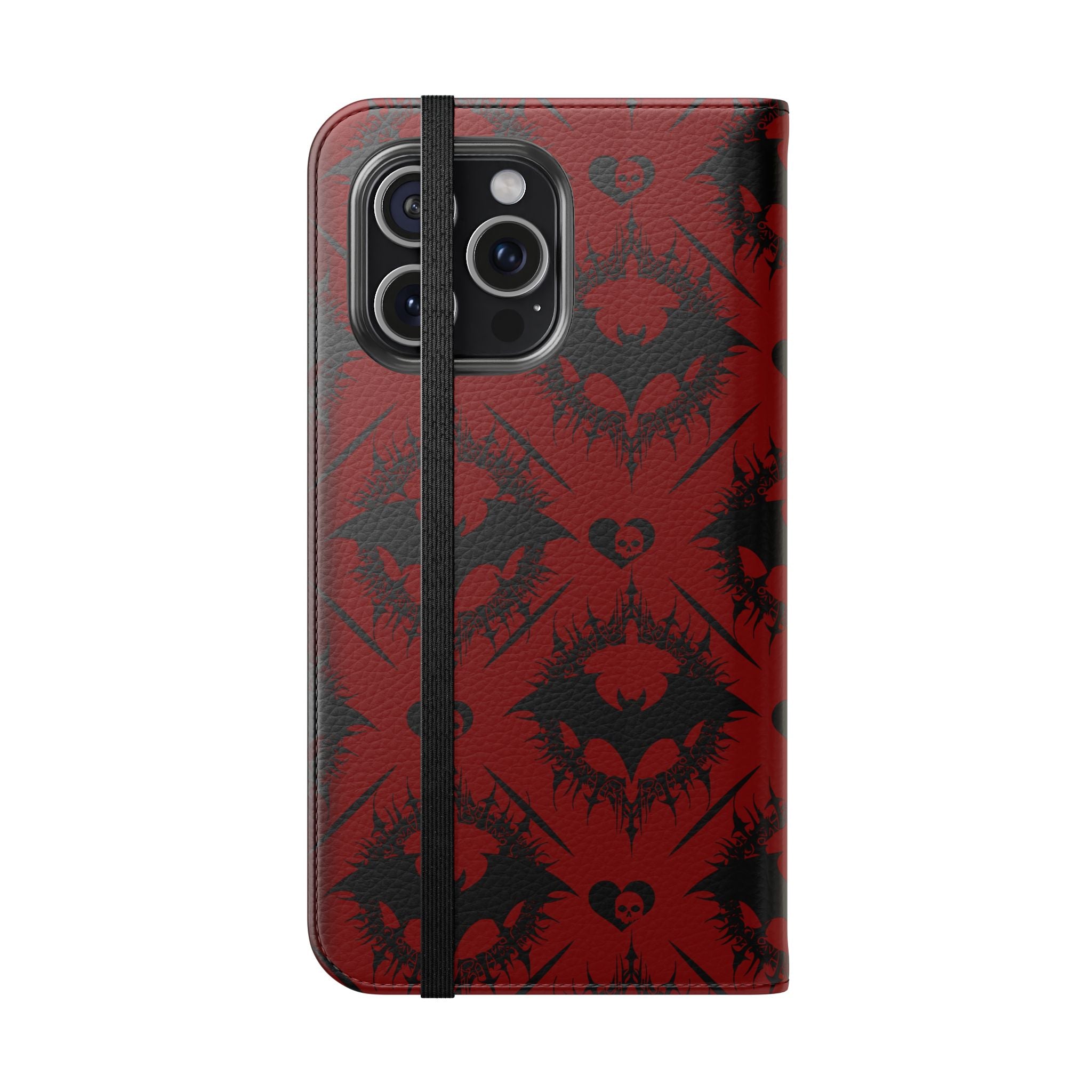 Copy of Gothic Bat Wallet Flip Case - Elegant Goth Phone Wallet - Bat Pattern Flip Case - Gothic Phone Case - Stylish Wallet Phone Case