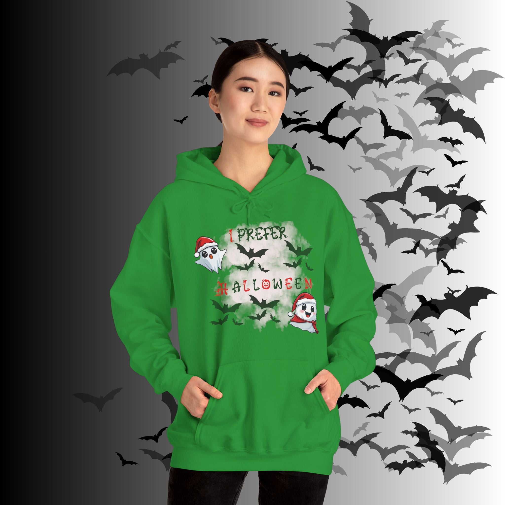 I Prefer Halloween Ghost Hoodie — Kawaii Gothic Christmas