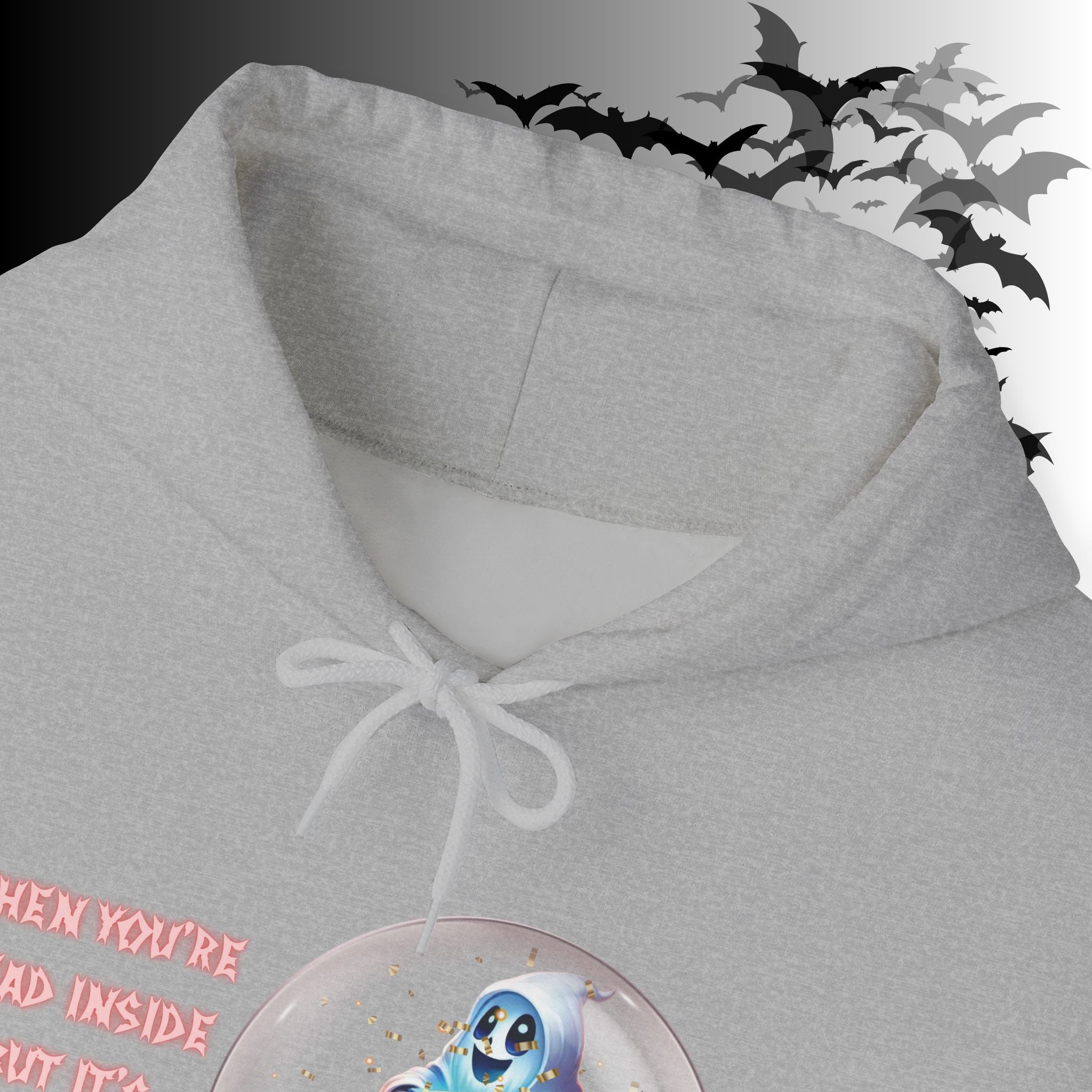 When You're Dead Inside But It's Christmas Hoodie — Ghost Snow Globe Pullover