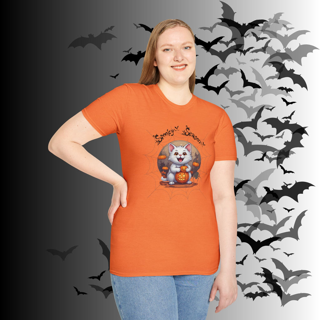 Spooky Season Kawaii Cat Halloween T-Shirt — Cat Lover Tee